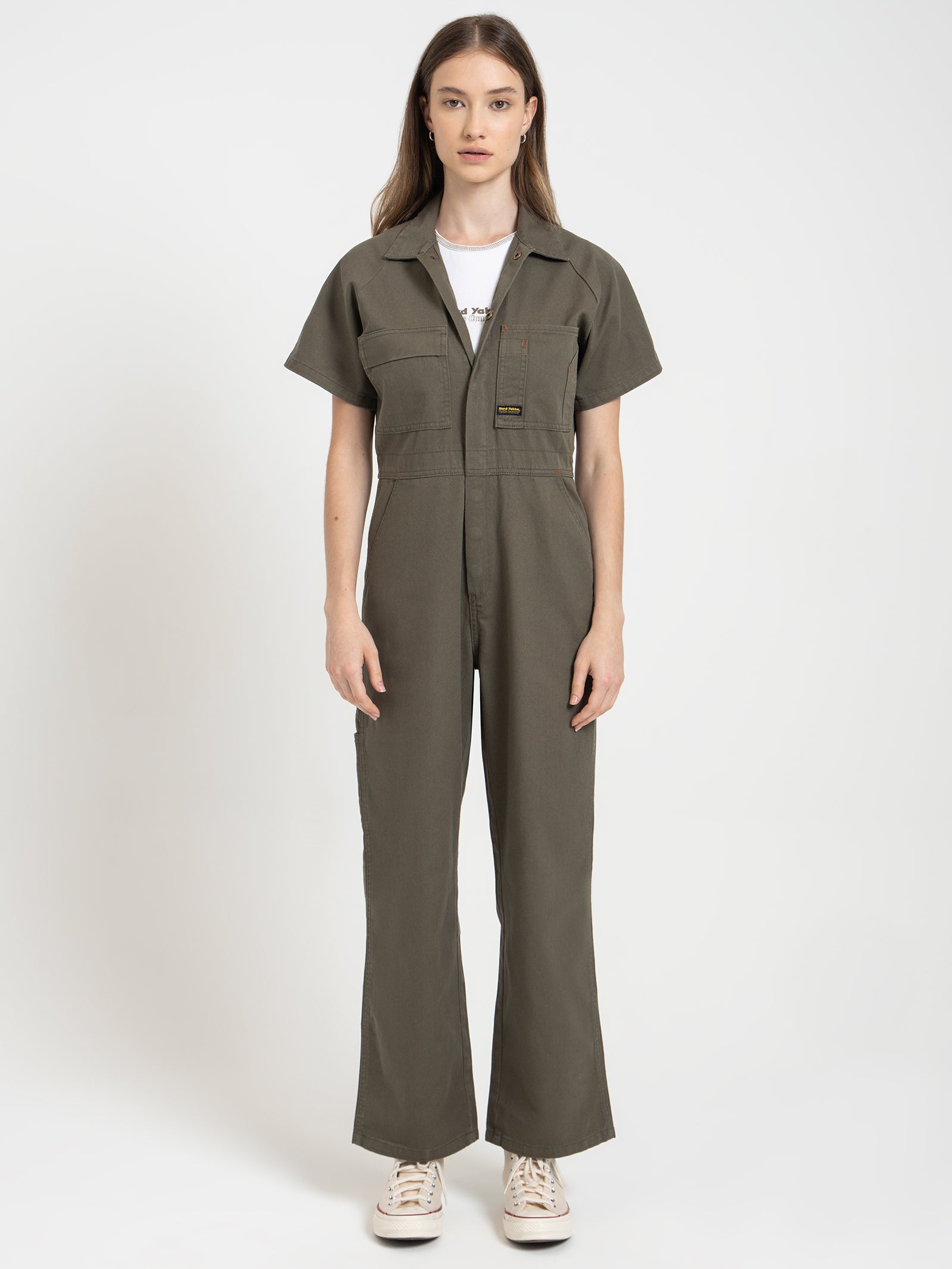 Hard Yakka Coveralls in Army Green