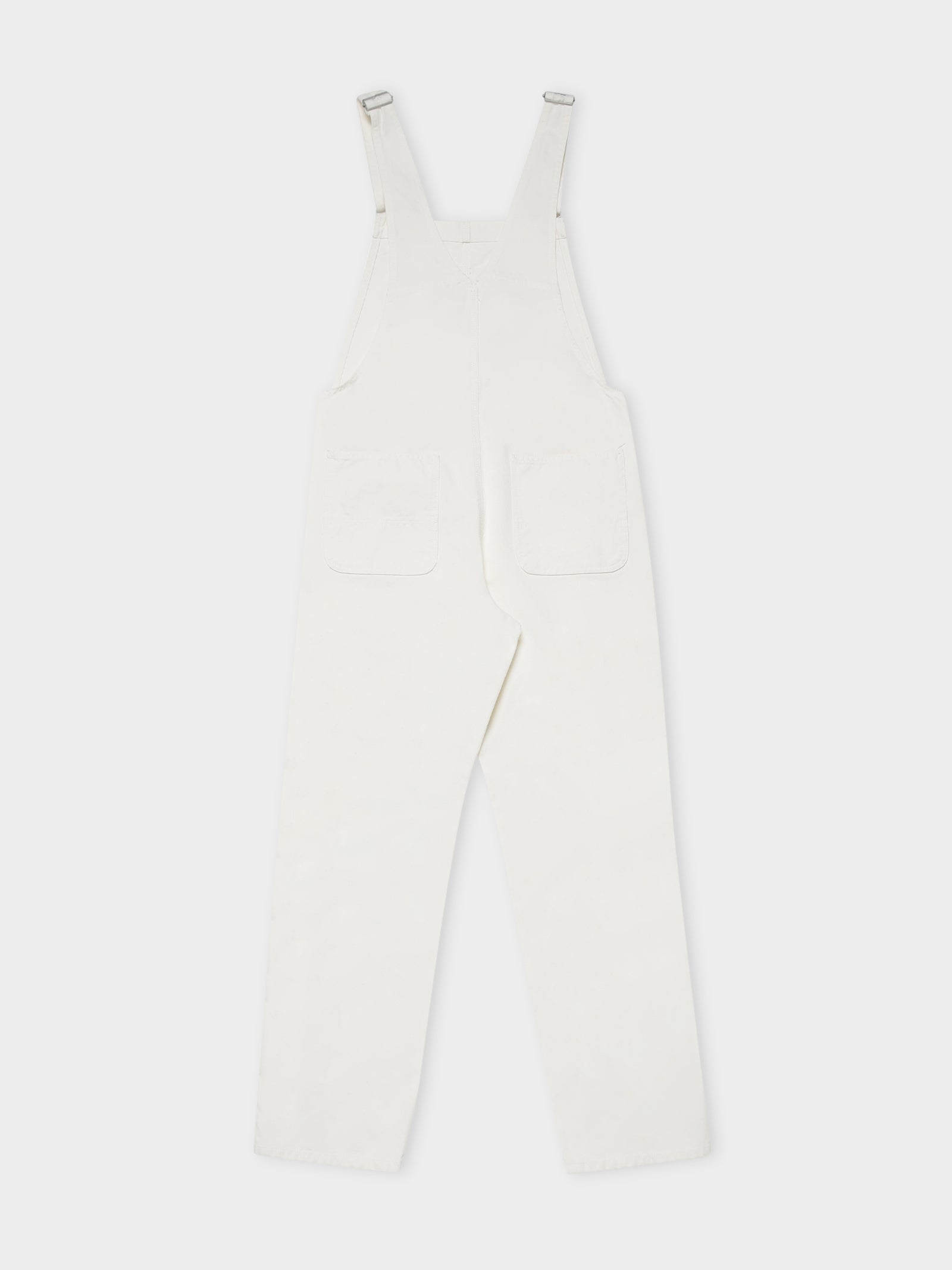 Bib Straight-Leg Overalls in Cream