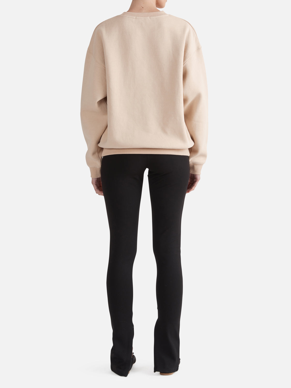 Logo Relaxed Sweater in Camel