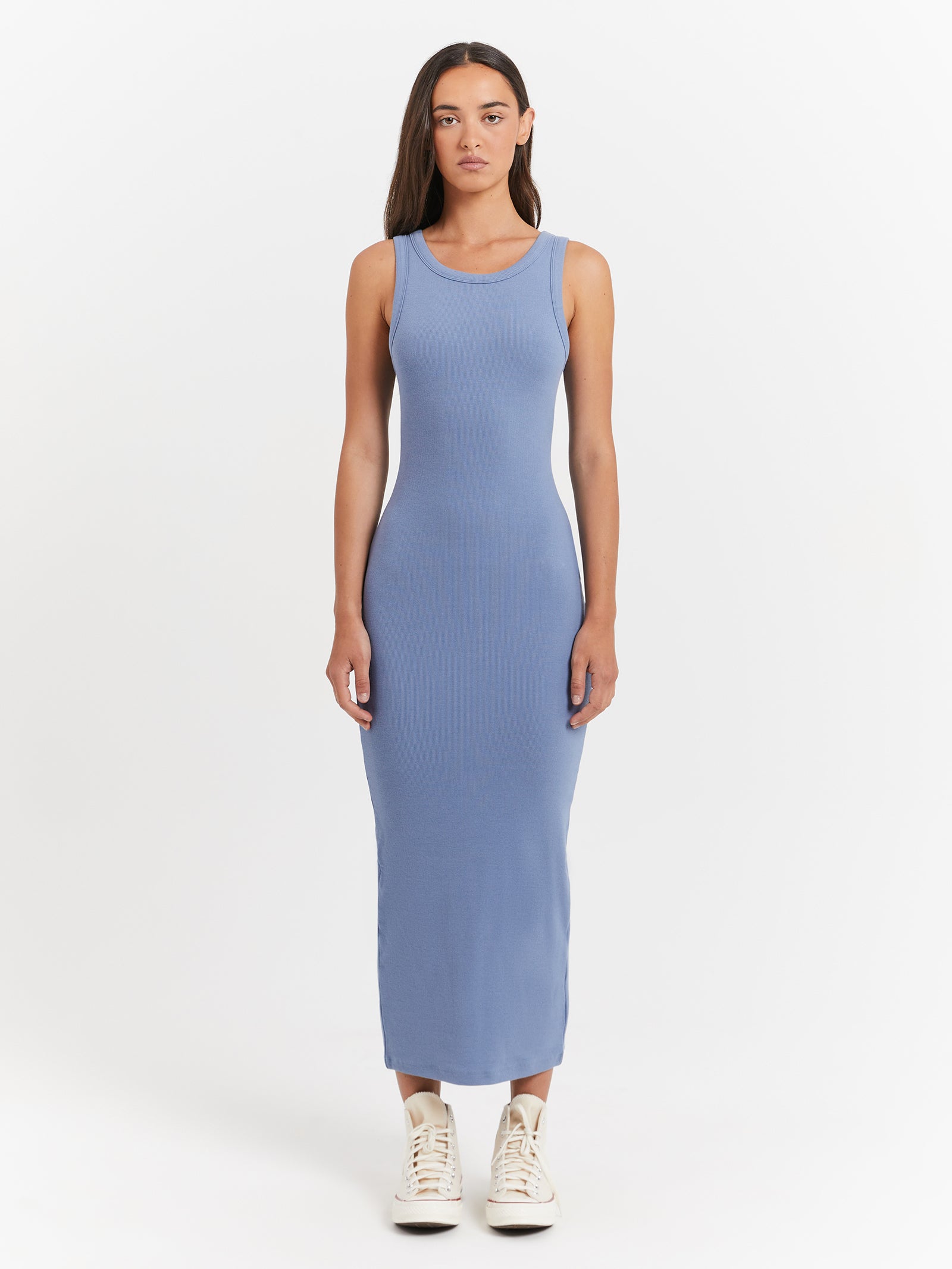 Miranda Maxi Dress in Chambray