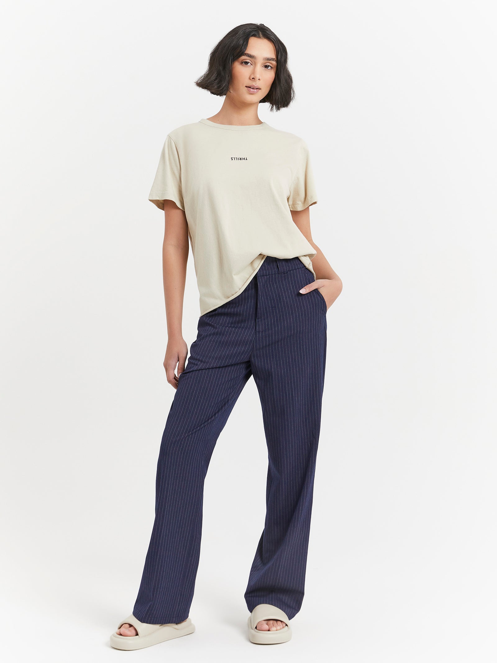 Minimal Thrills Relaxed Tee in Oatmeal