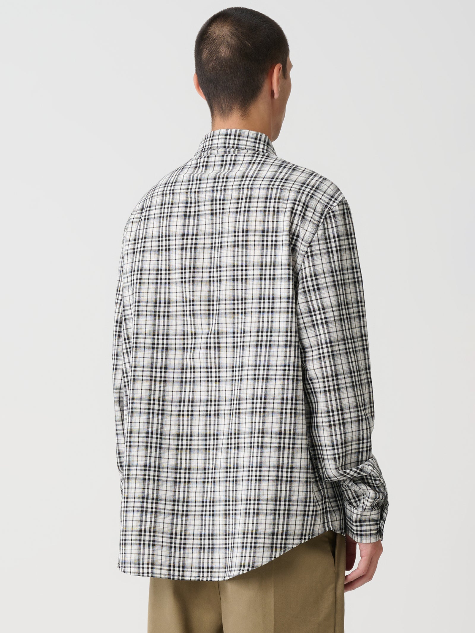 91 Flower Check Long Sleeve Shirt