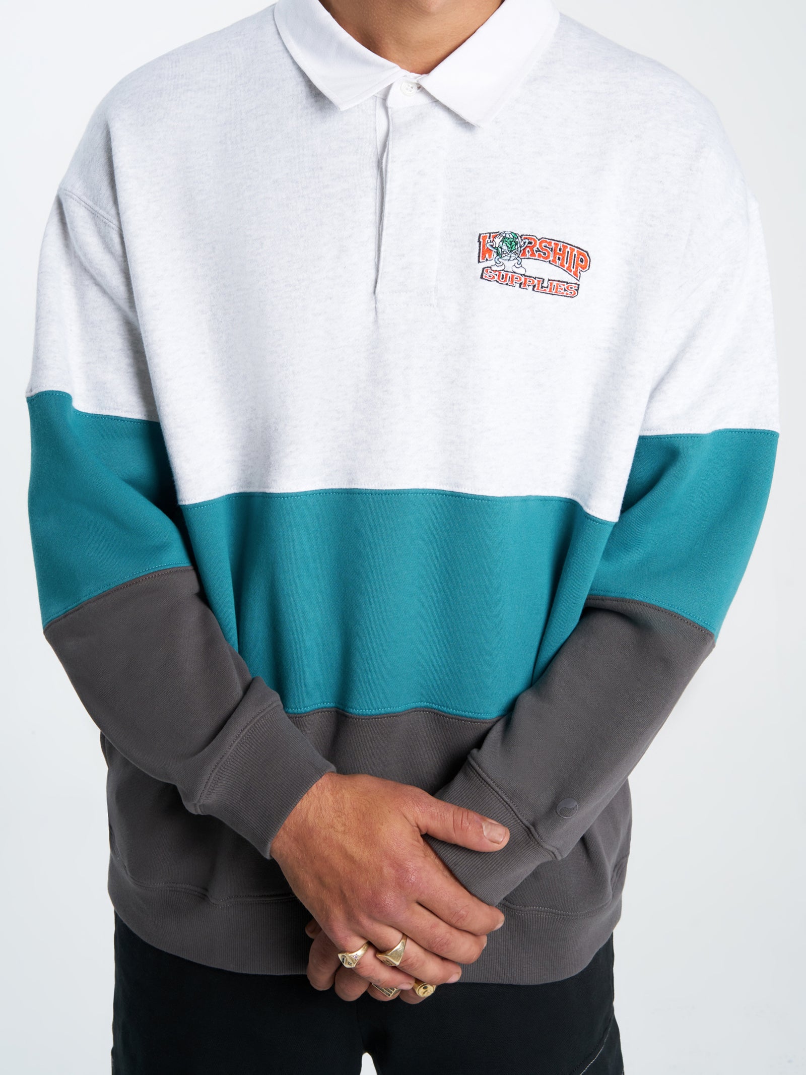 Get Off Paneled Rugby Fleece