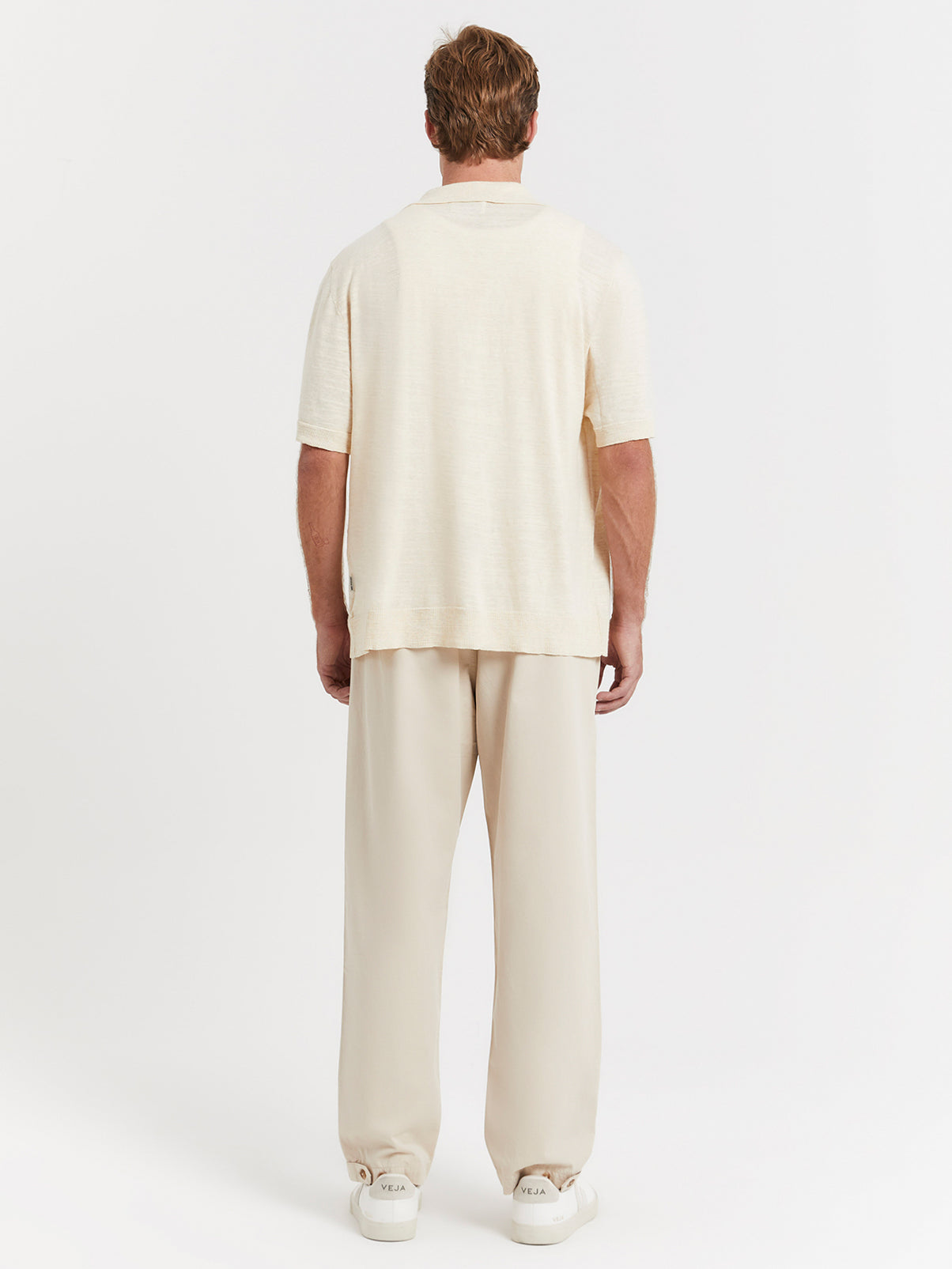 Mercer Knit Shirt in Vanilla Marle