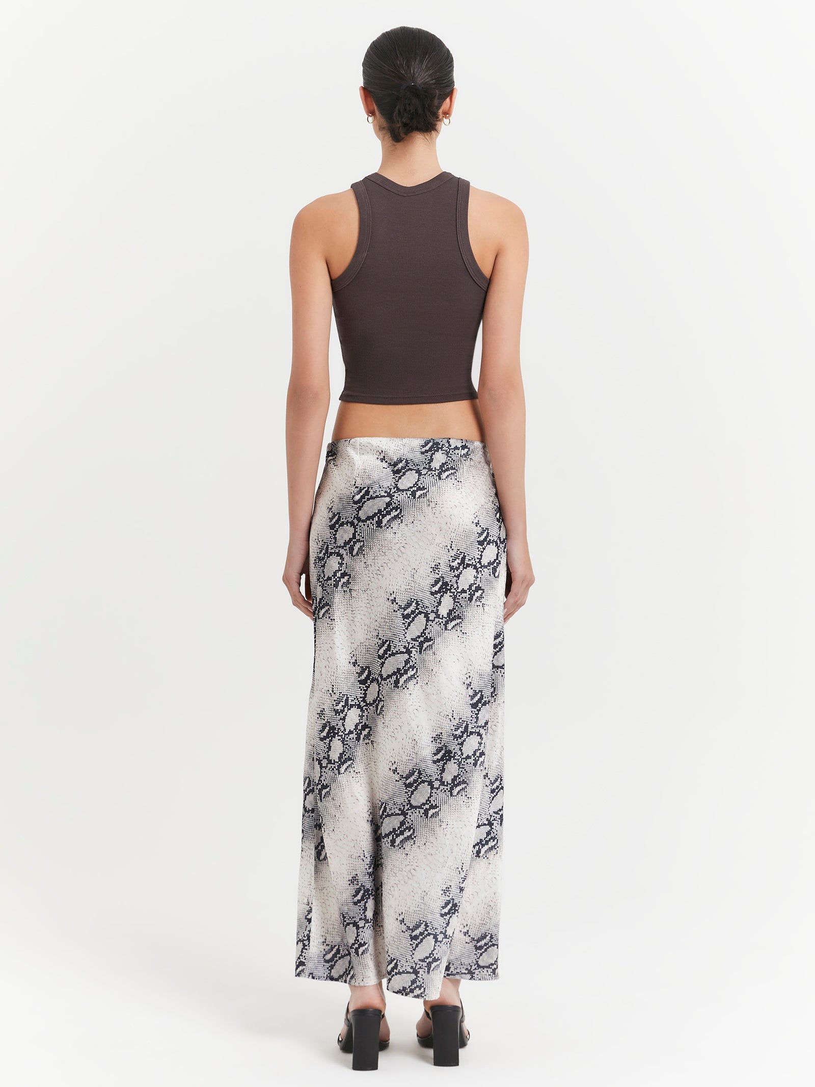 Audrey Midi Skirt in Snake