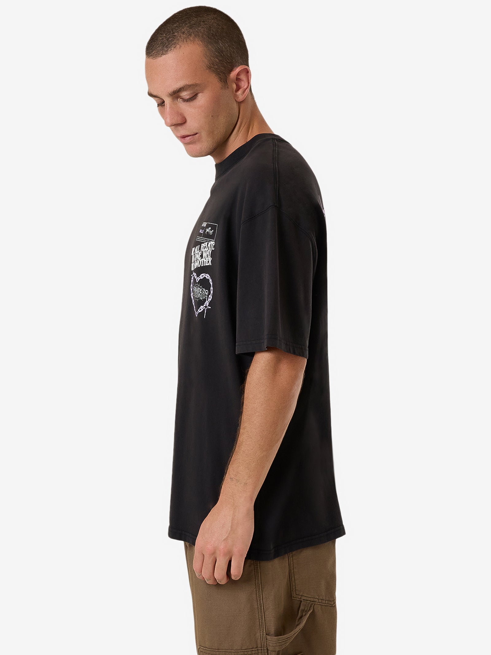 Chain Reaction Box Fit Oversized Tee