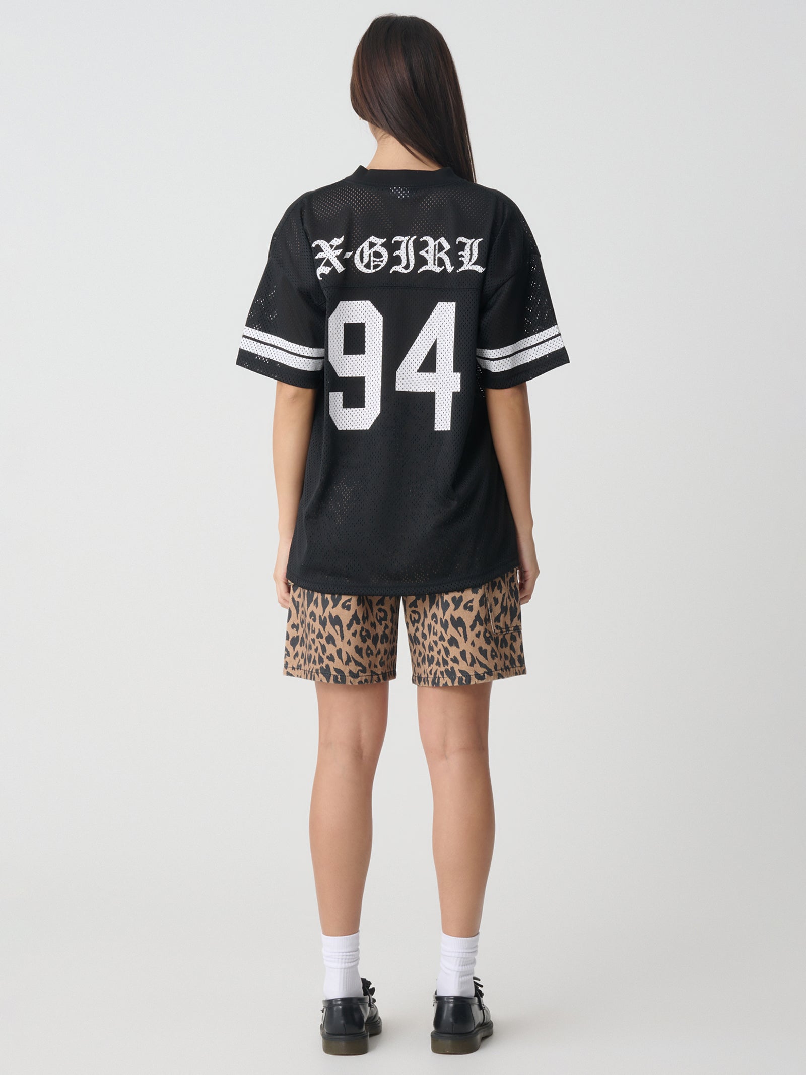 Blackletter Mesh Football Tee