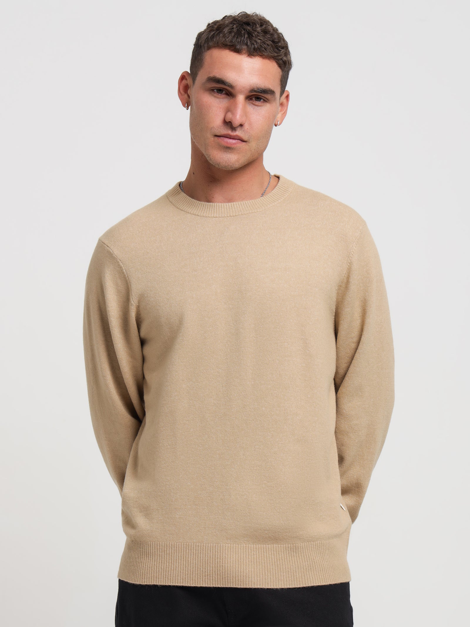 Arden Knit Sweat in Almond