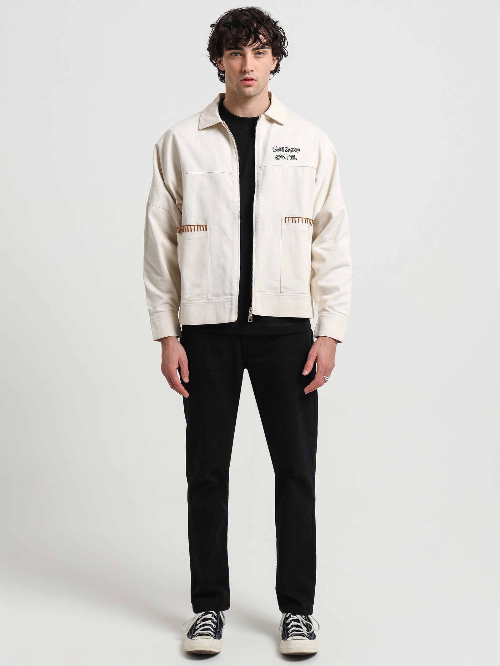 Cabal Zip Jacket in Off White