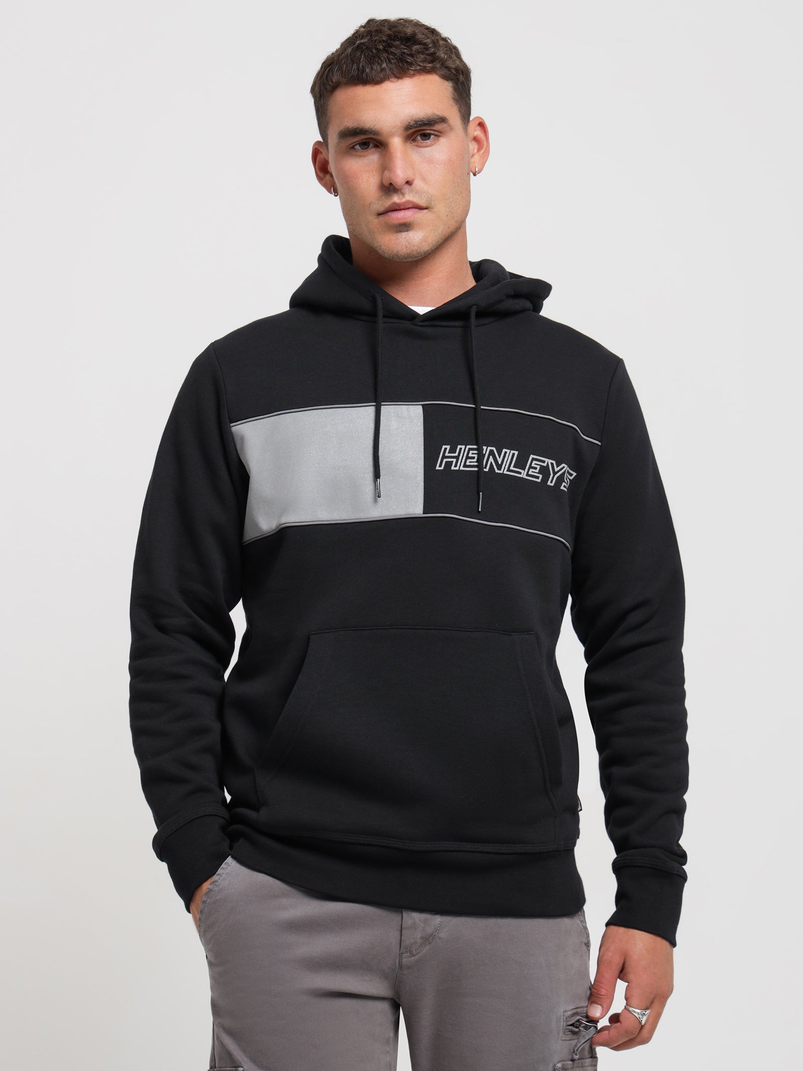 Surge Reflective Hooded Sweater in Black