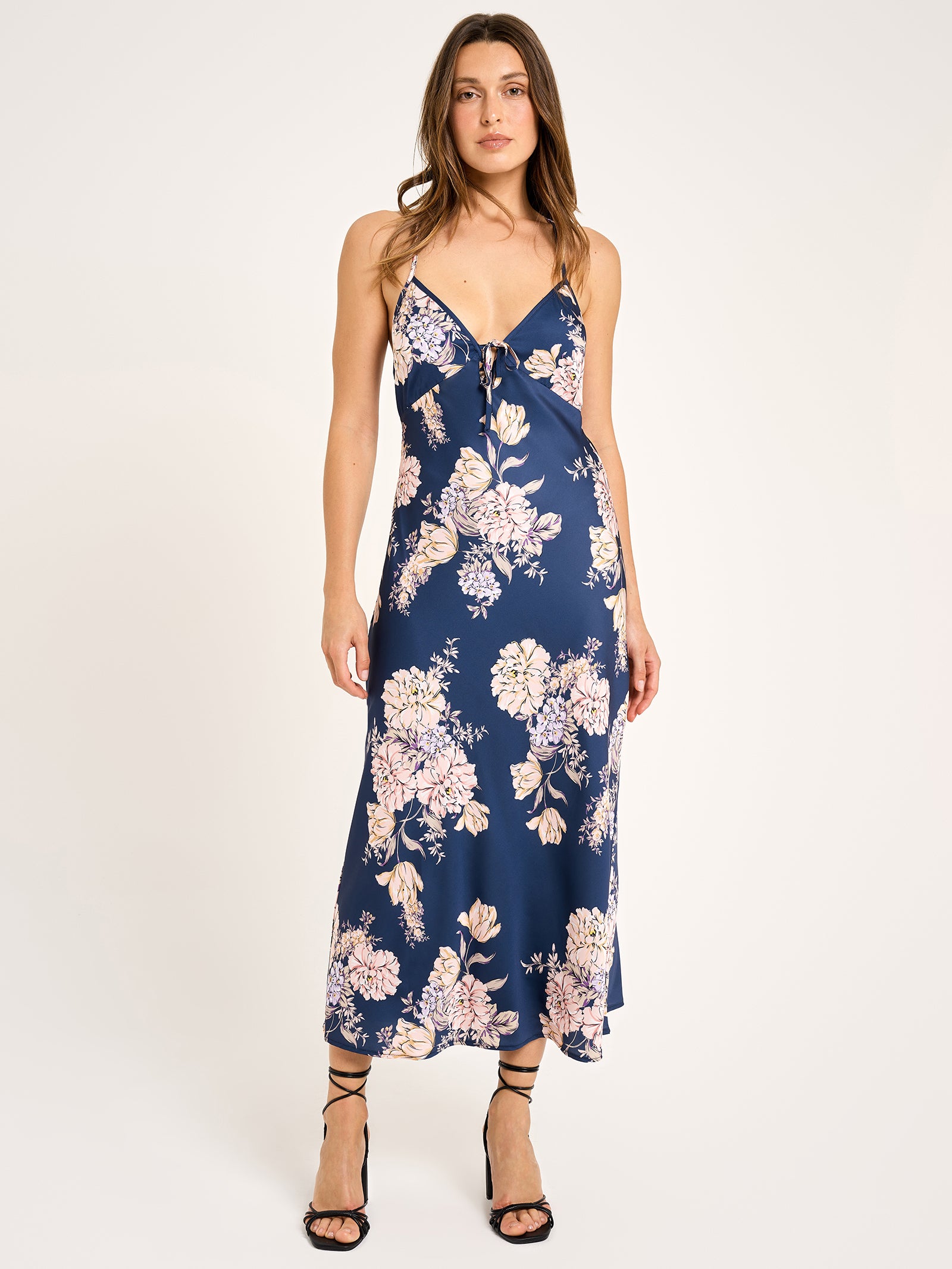 Amelie Slip Dress in Floral Bouquet Print