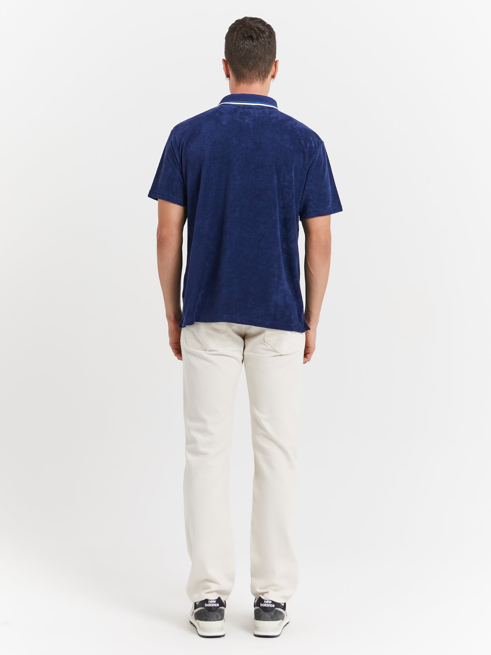 Gold Tab Walker Polo Shirt in League Medieval Blue