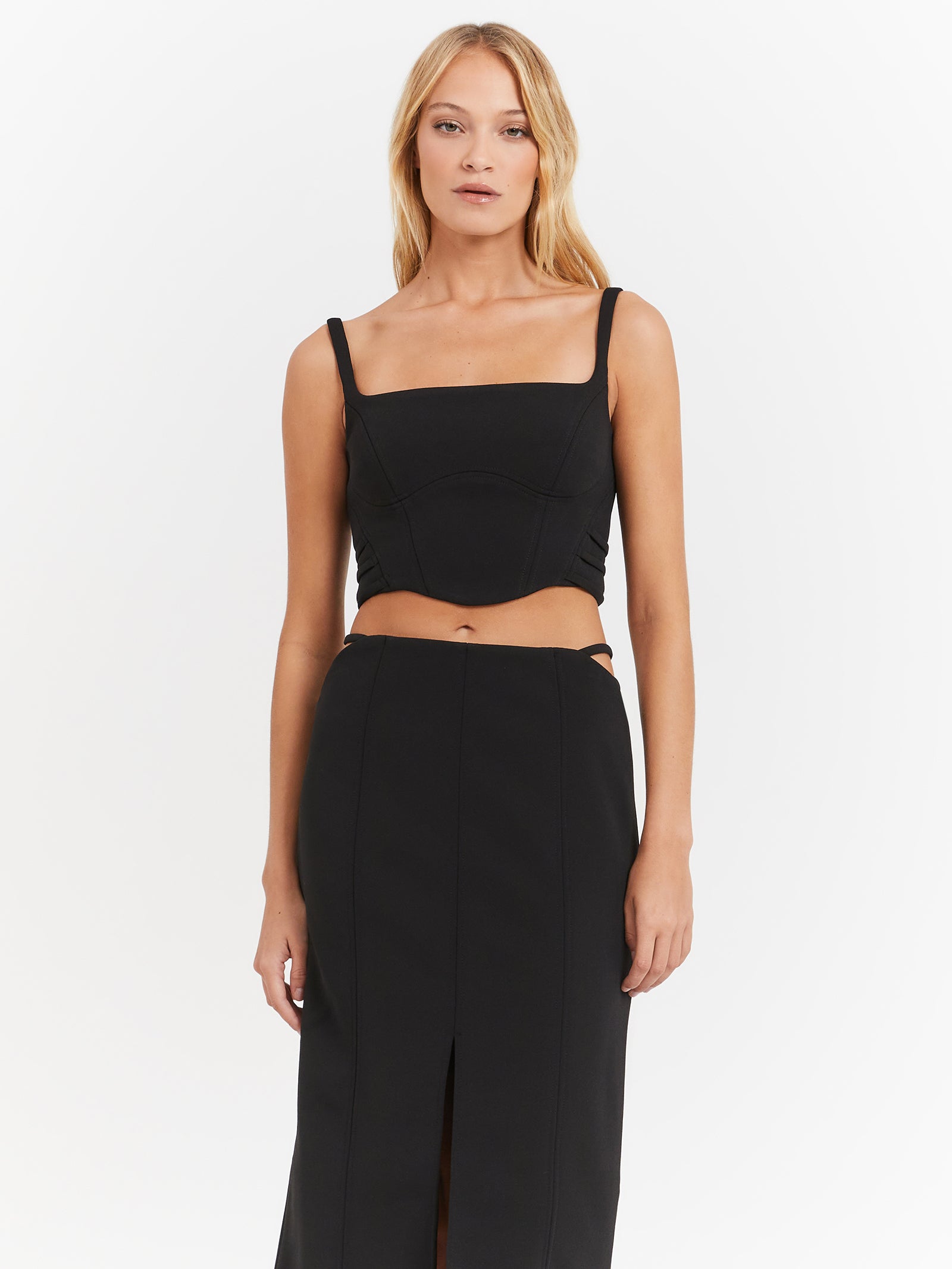 Kavita Bonded Top in Black