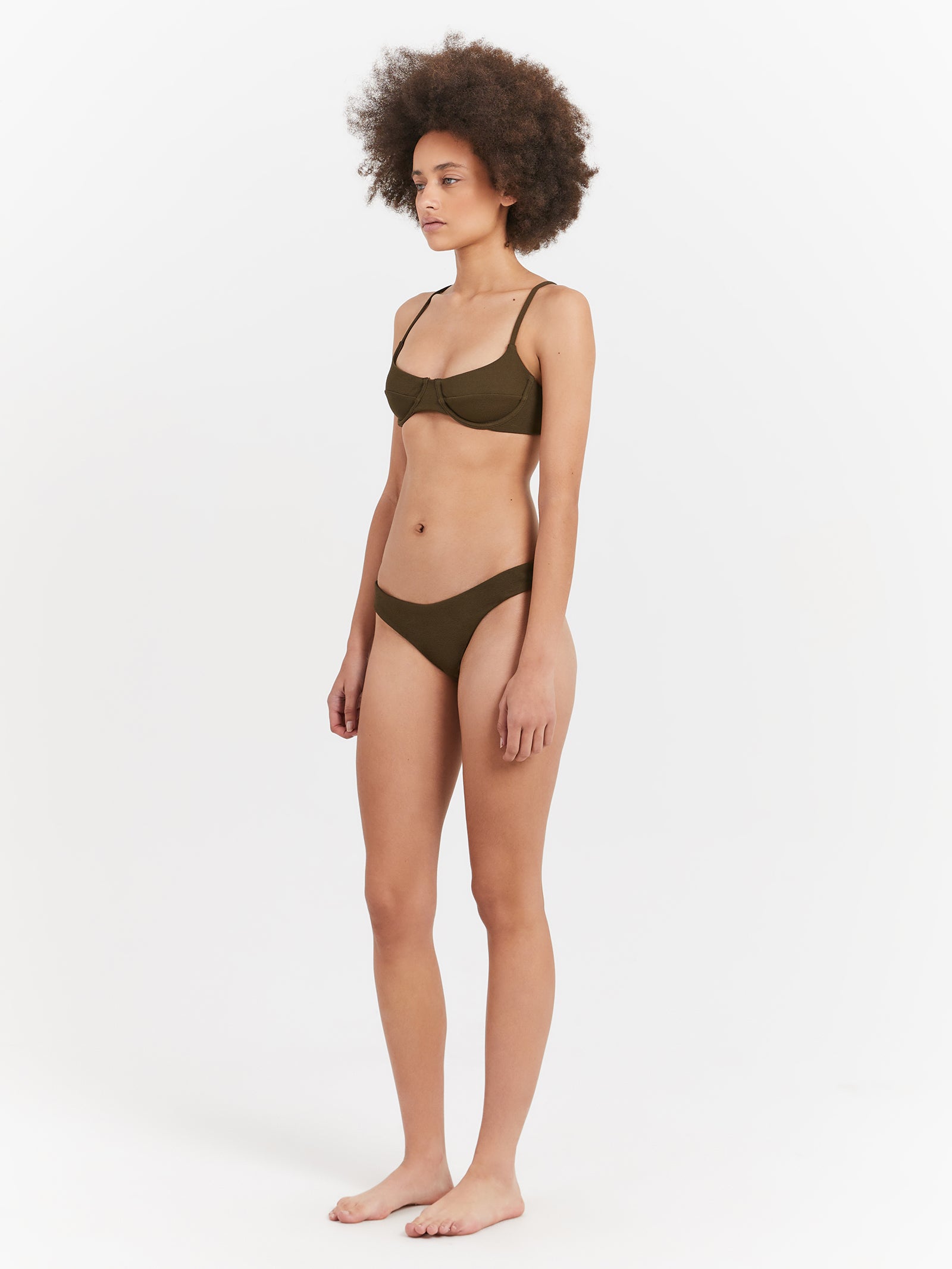 Adira Underwire Bikini Top in Tarmac