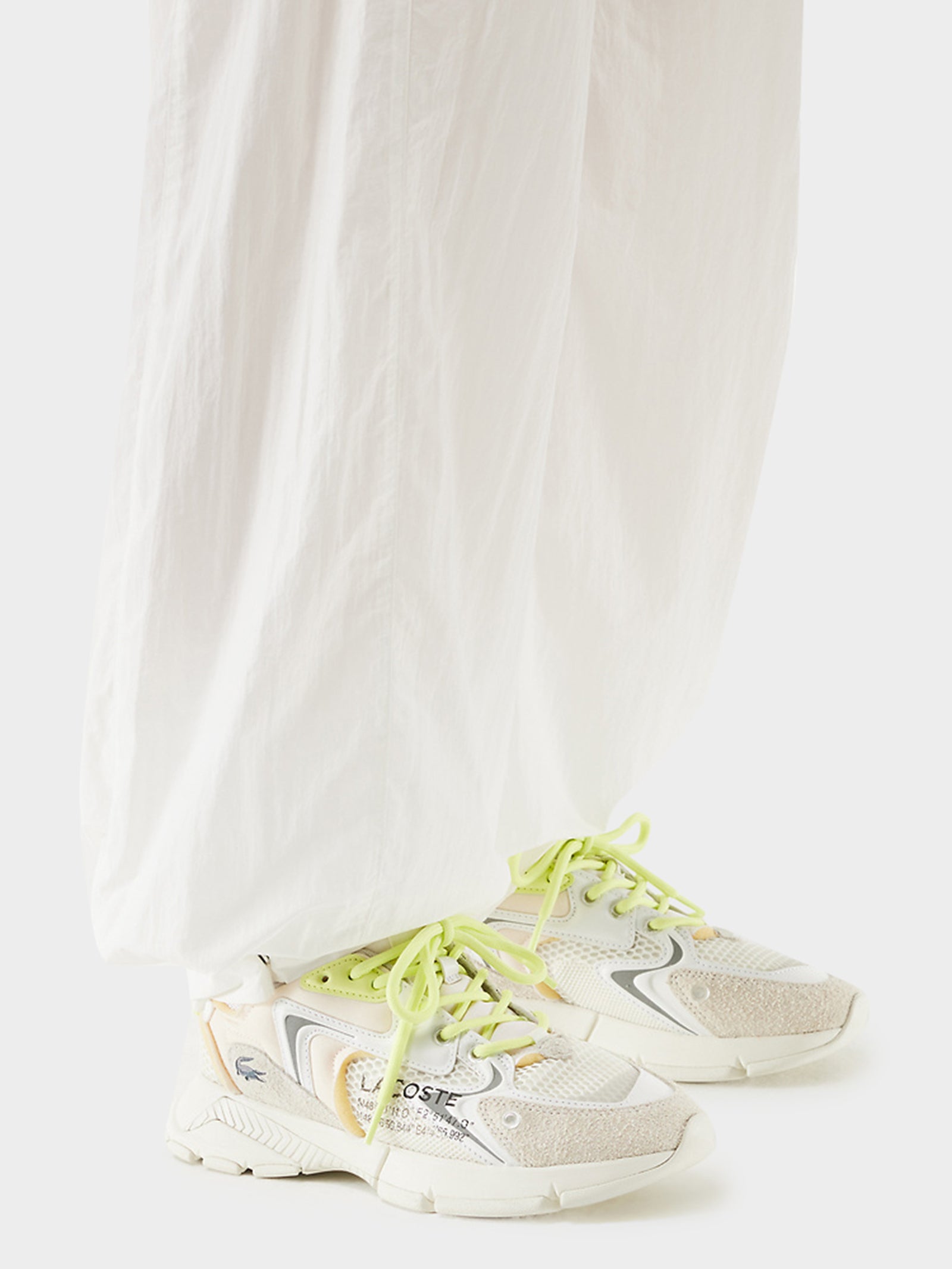 Womens L003 Neo Sneakers in White & Yellow