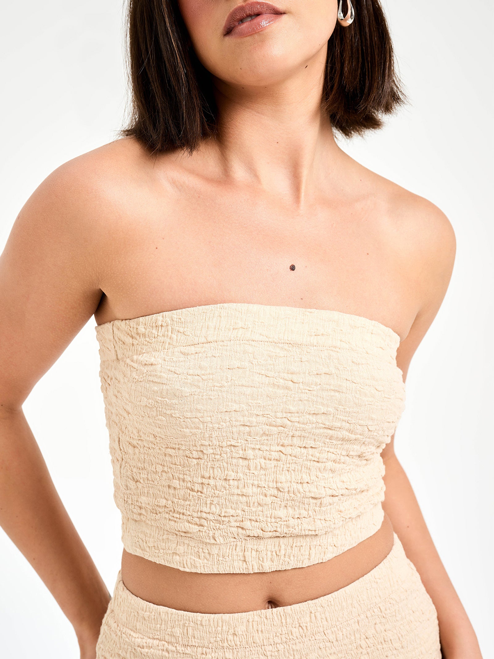 Zephyr Tube Top in Pearl