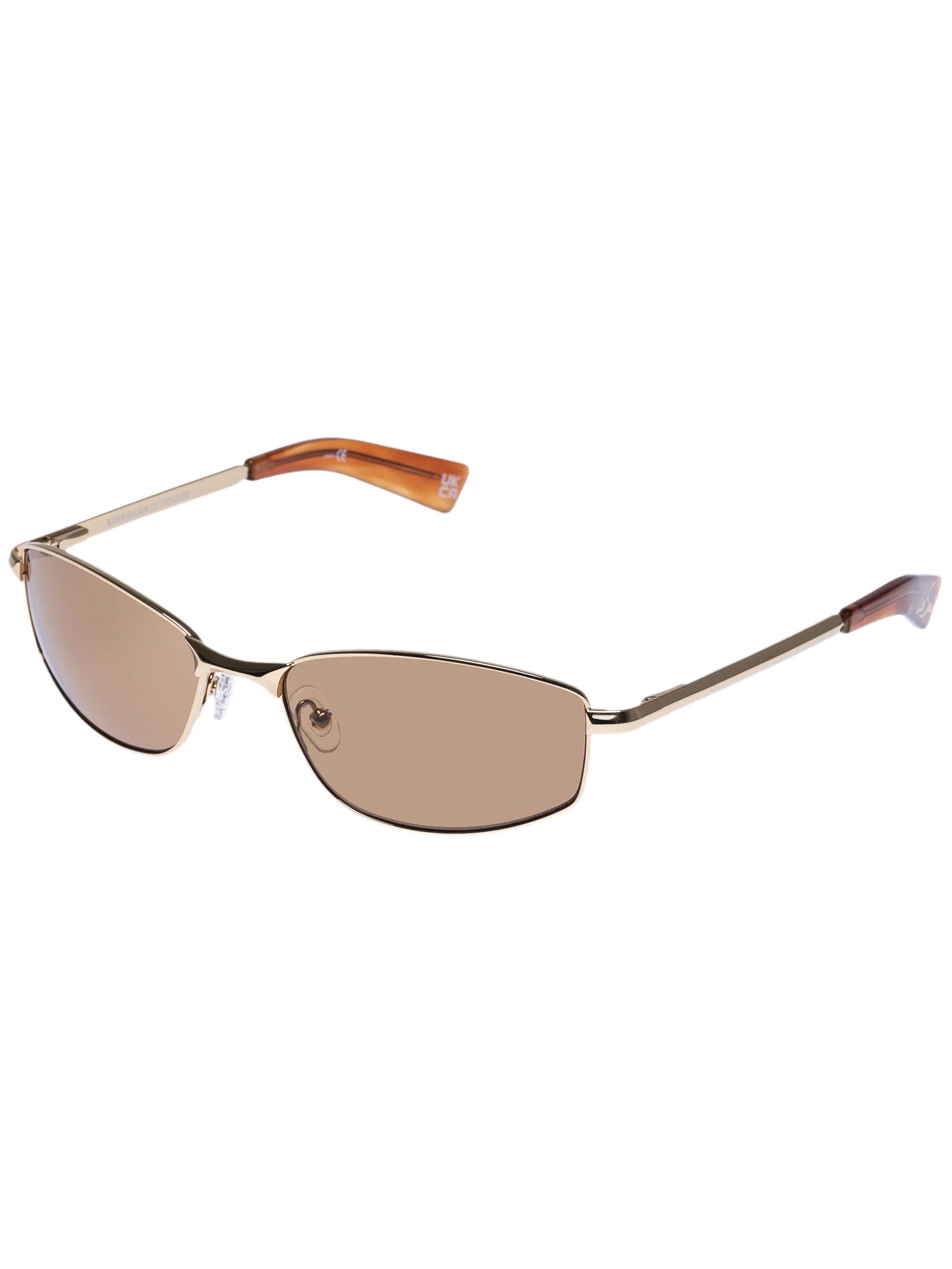 Star Beam Small Oval Sunglasses in Bright Gold