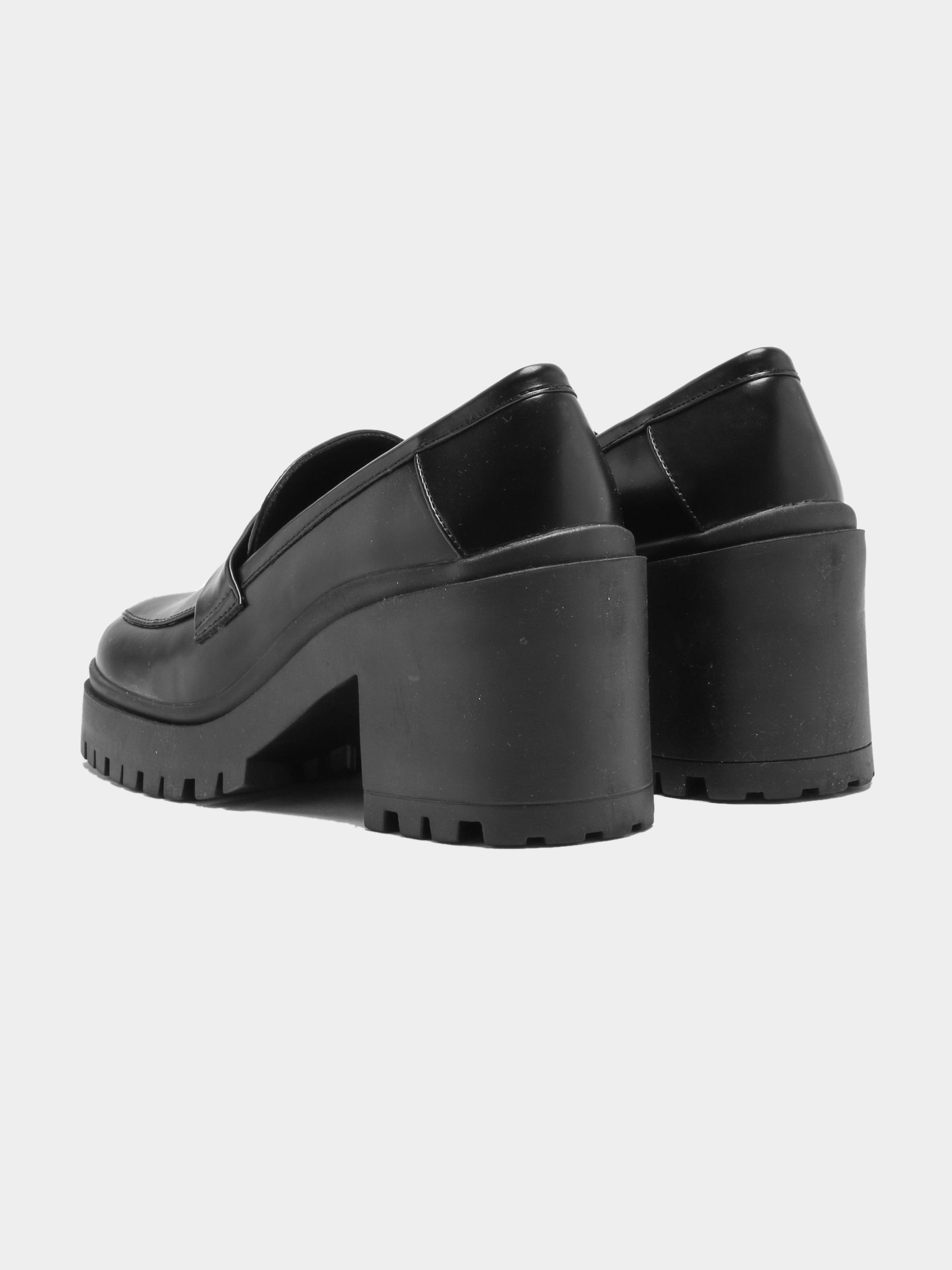 Womens Prompt Heeled Loafers in Black