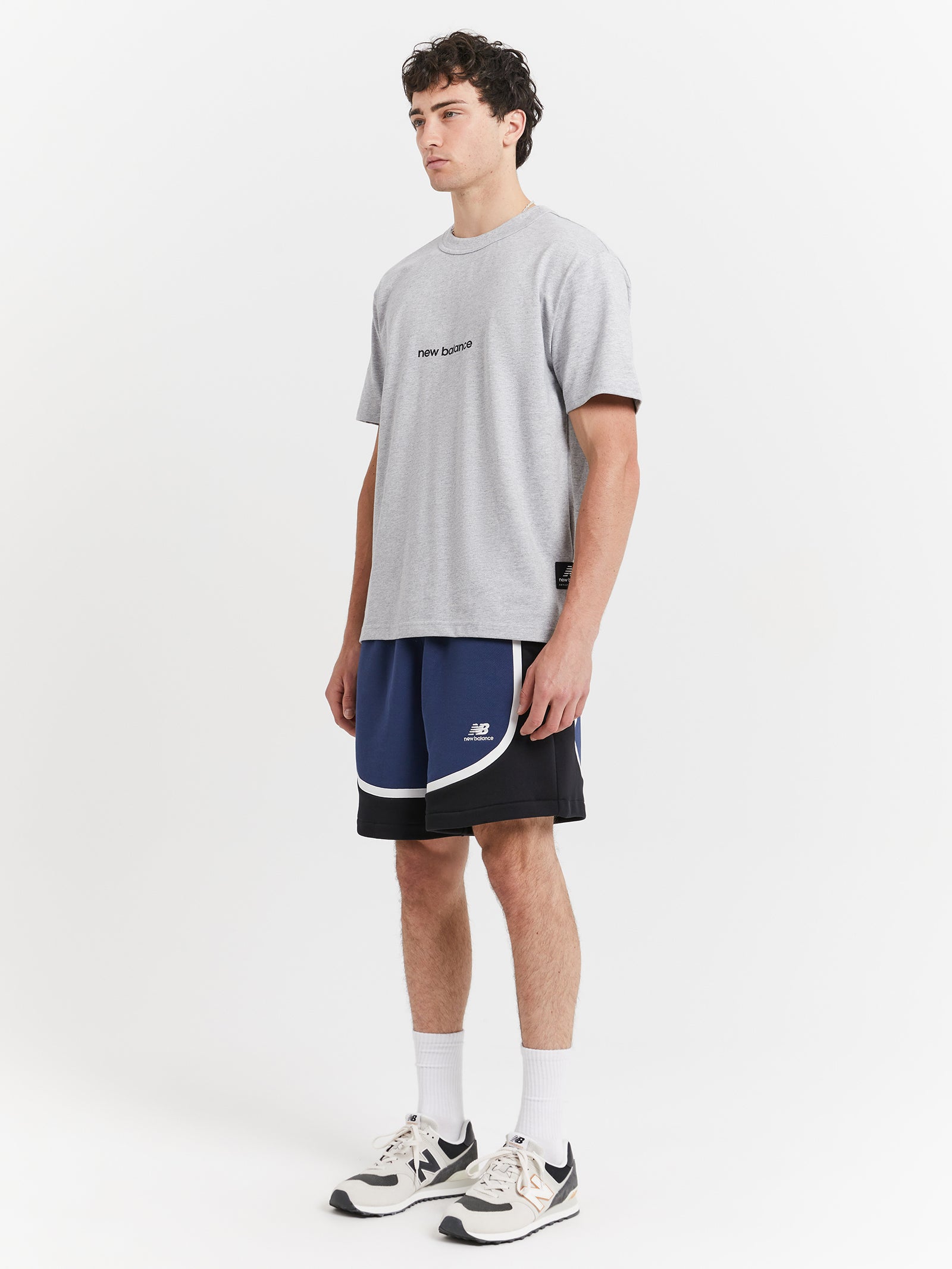 Hoops Fleece Shorts in Navy