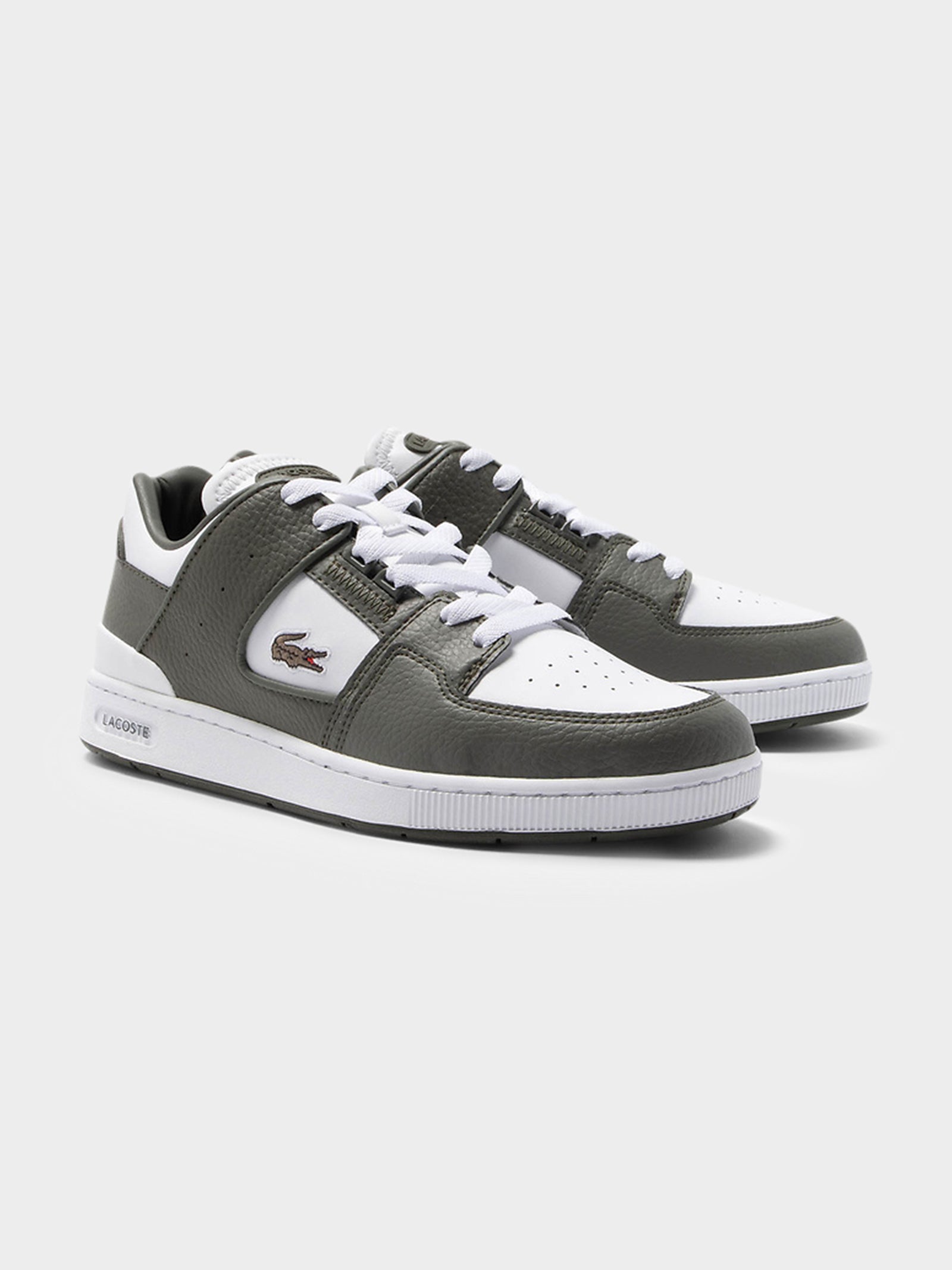 Mens Court Cage 223 Sneakers in White & Khaki