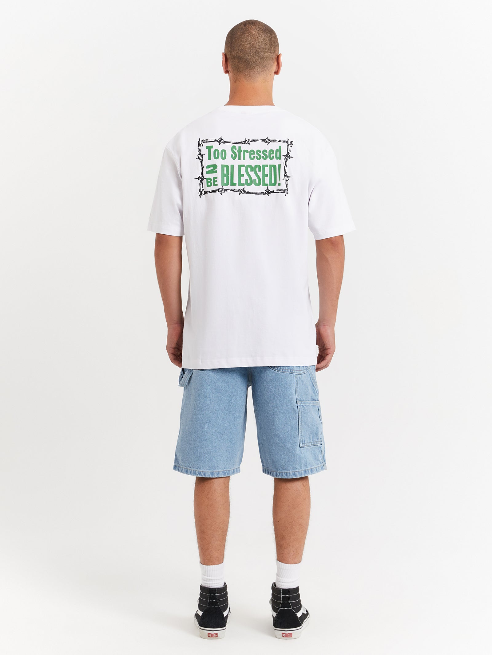 Stress Less Oversize T-Shirt in White