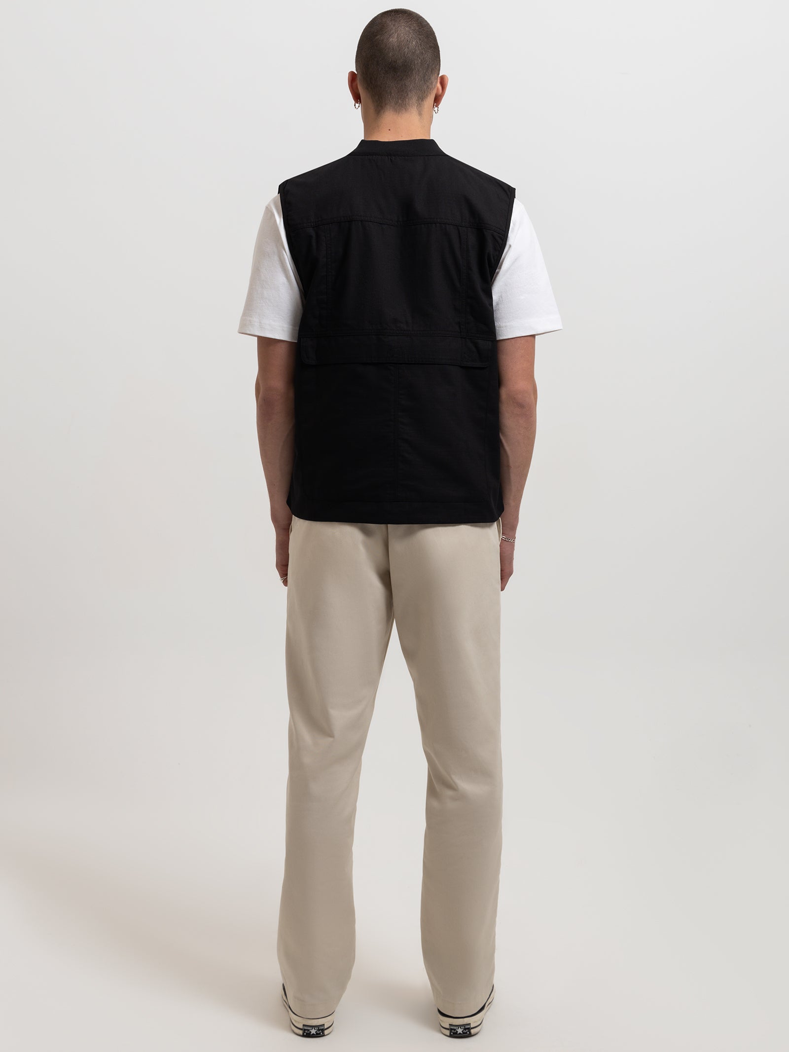 Wyatt Cargo Vest in Black