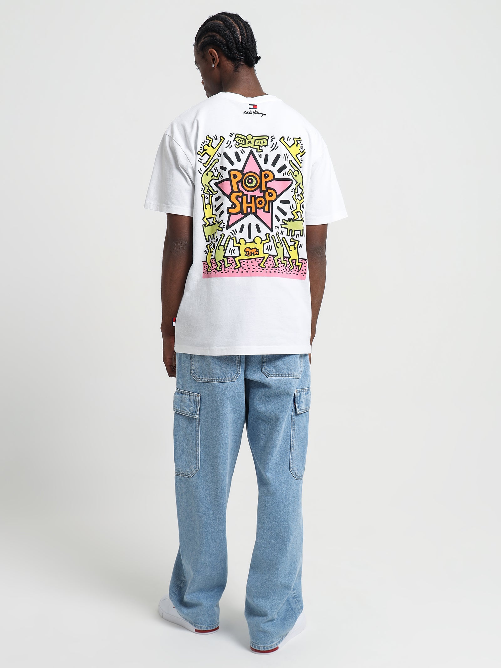 Keith Haring T-Shirt in White & Pop Shop