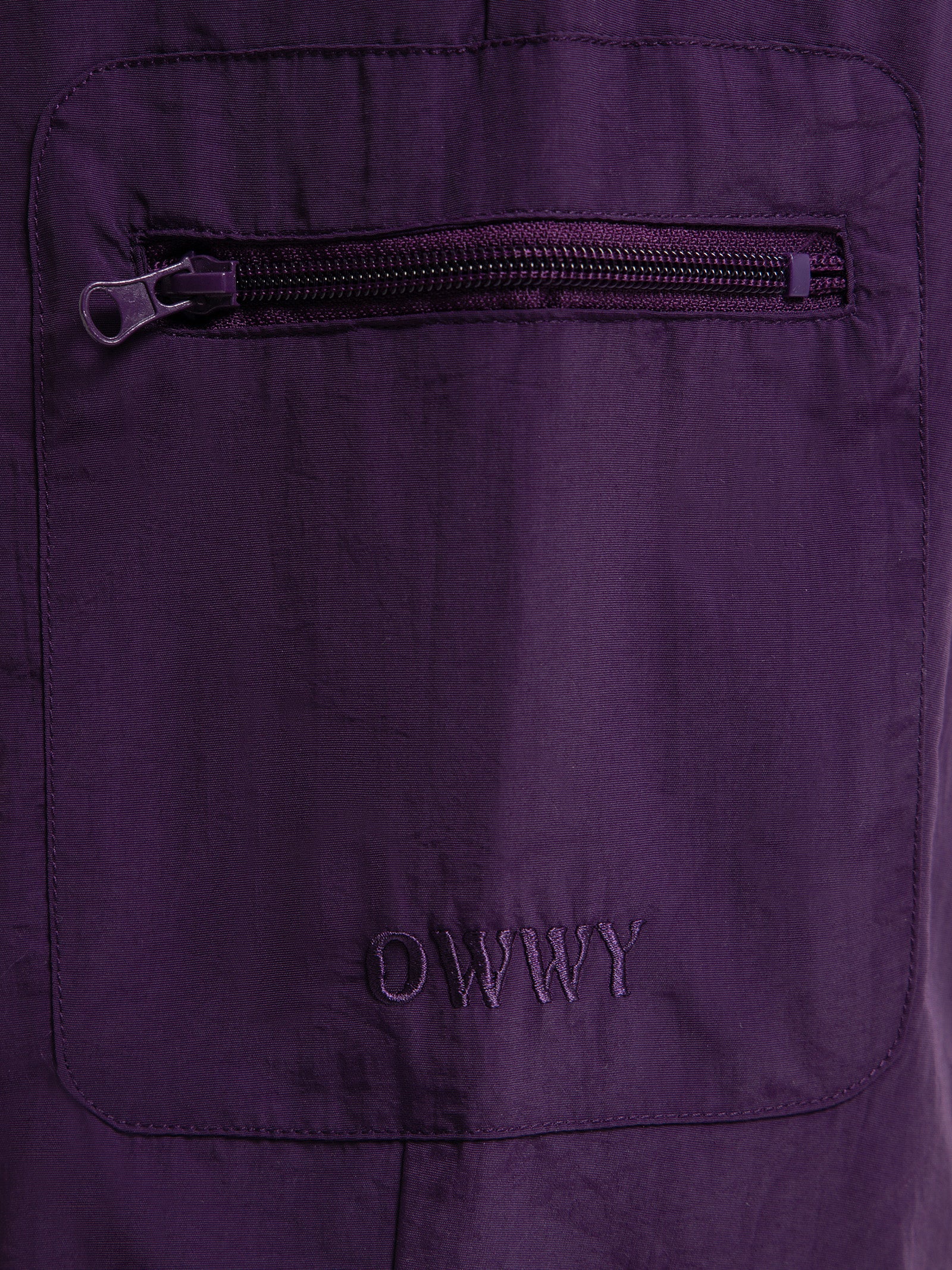 Cargo Nylon Pants in Blackcurrant