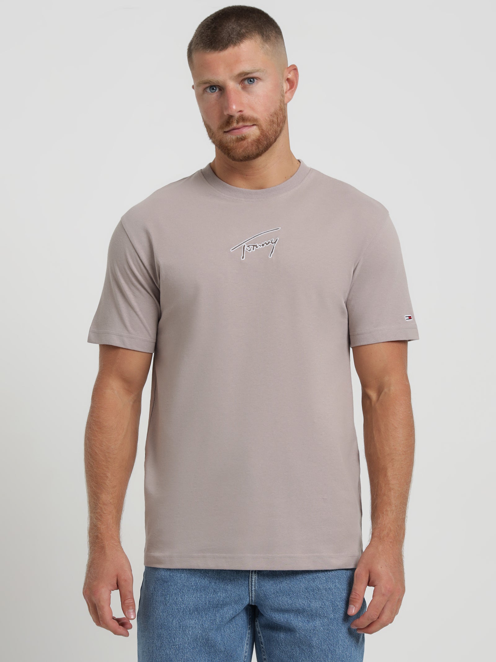 Classic Signature Logo T-Shirt in Stone