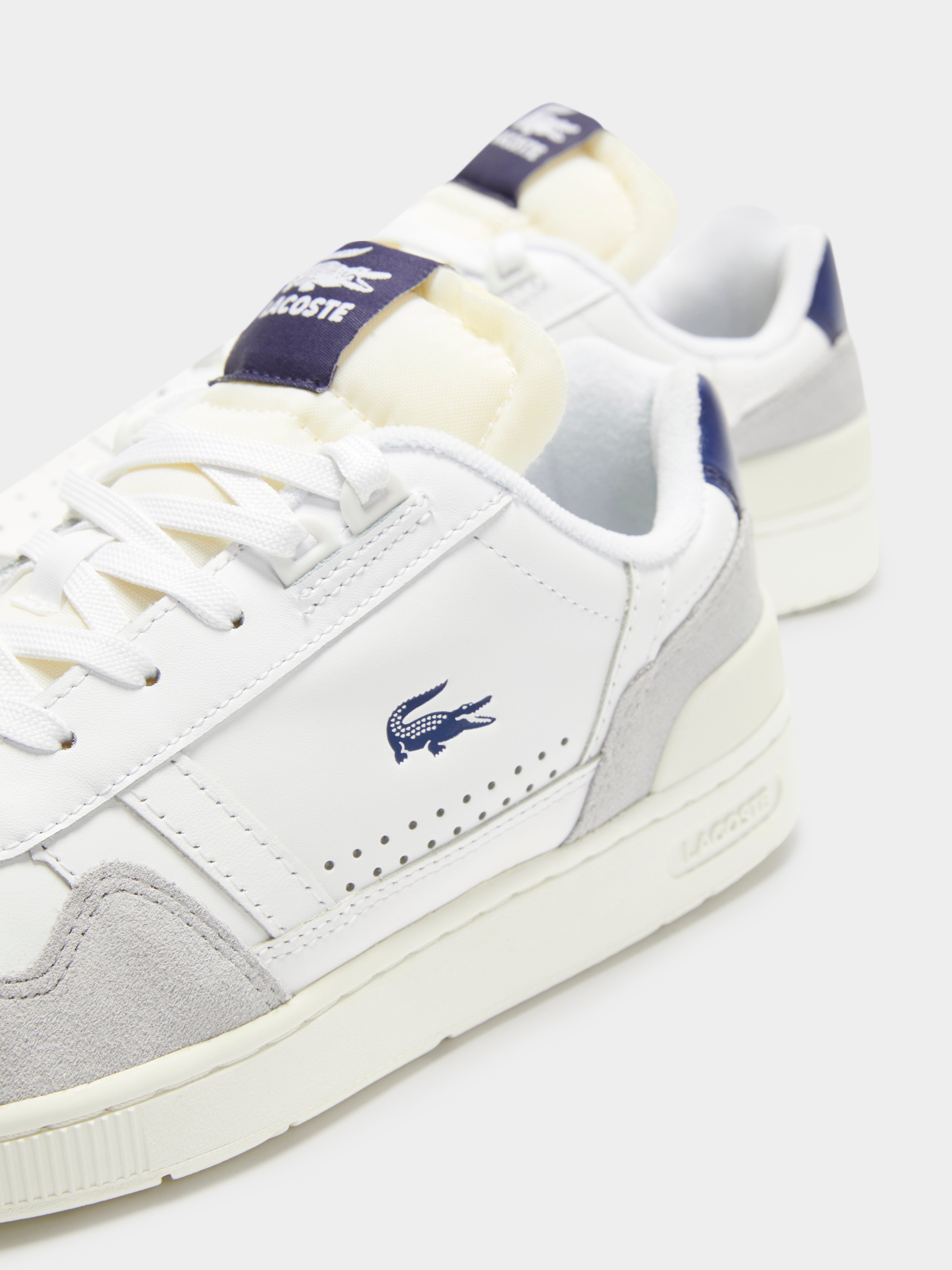 Womens T-Clip Sneakers in White & Navy