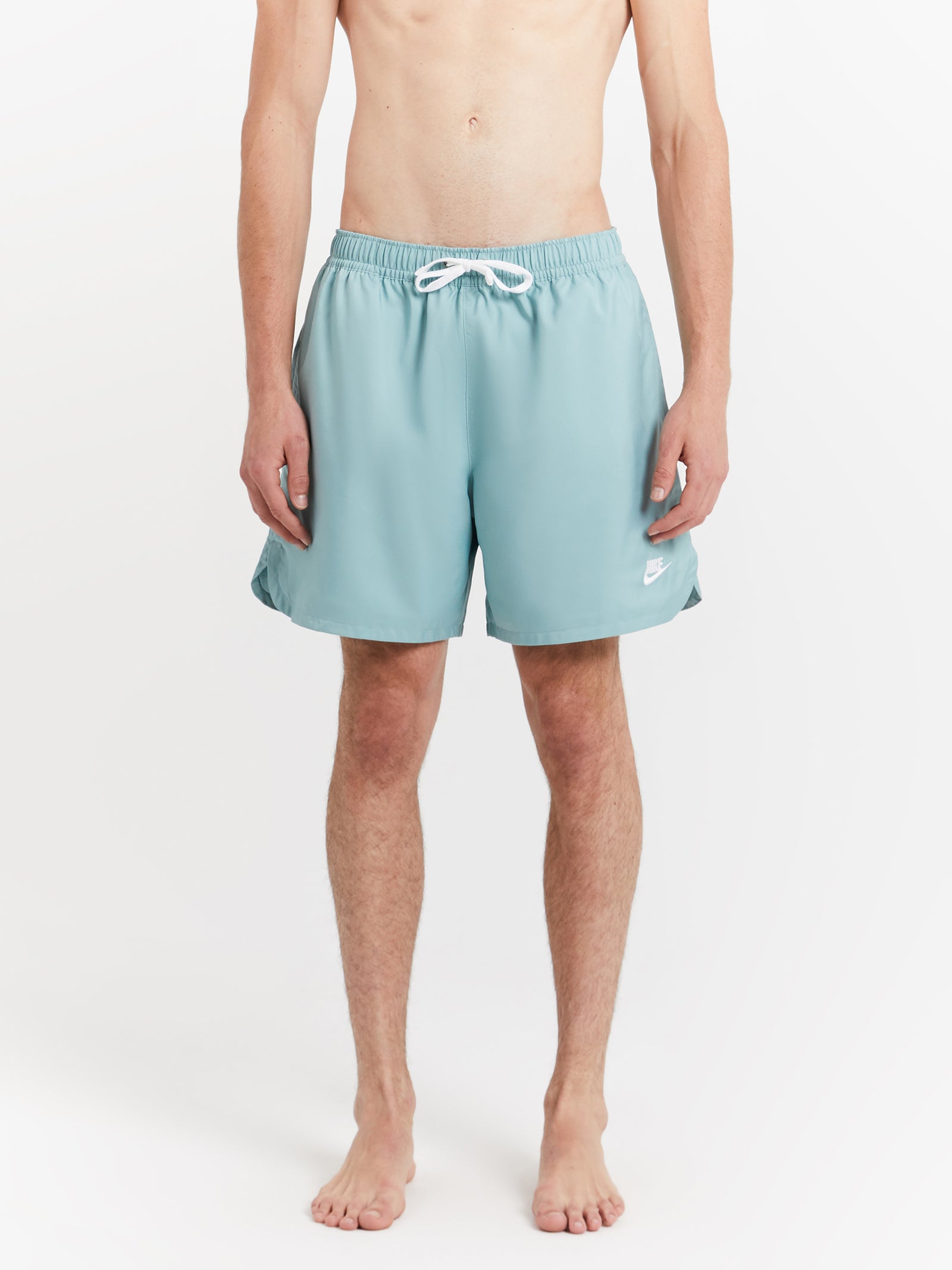 Club Woven Lined Flow Shorts in Mineral & White