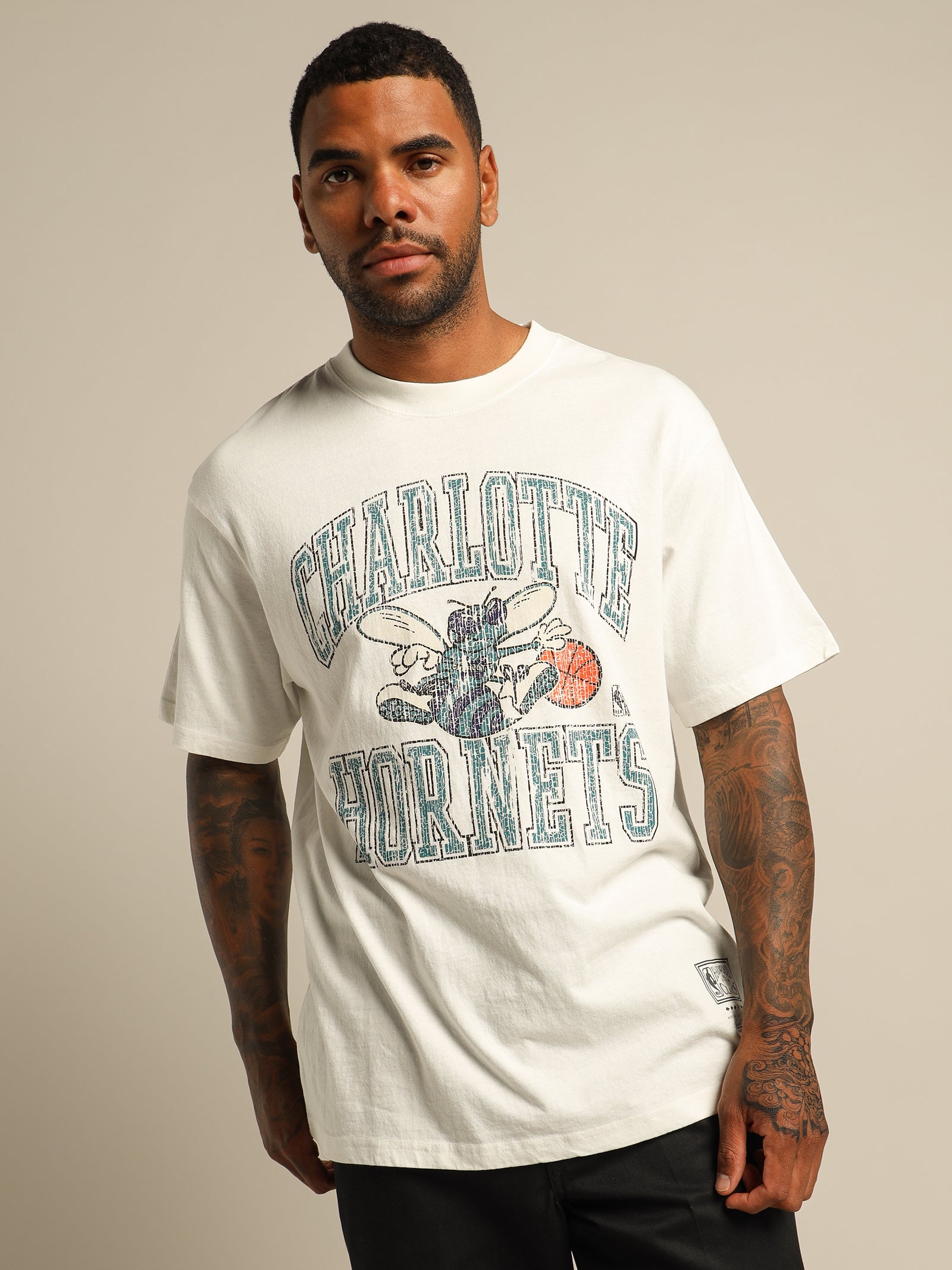 Charlotte Hornets T-Shirt in Vintage White