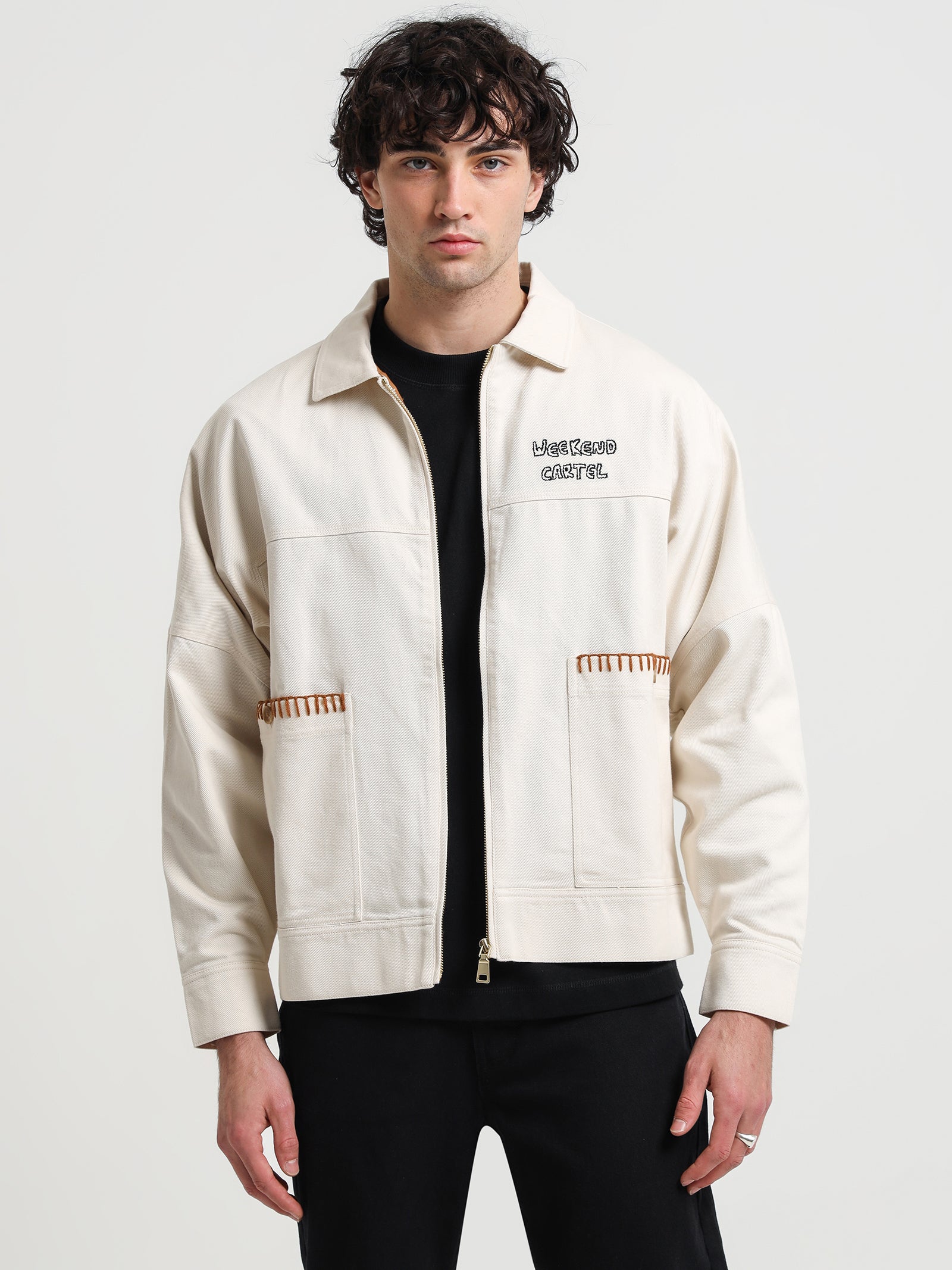 Cabal Zip Jacket in Off White