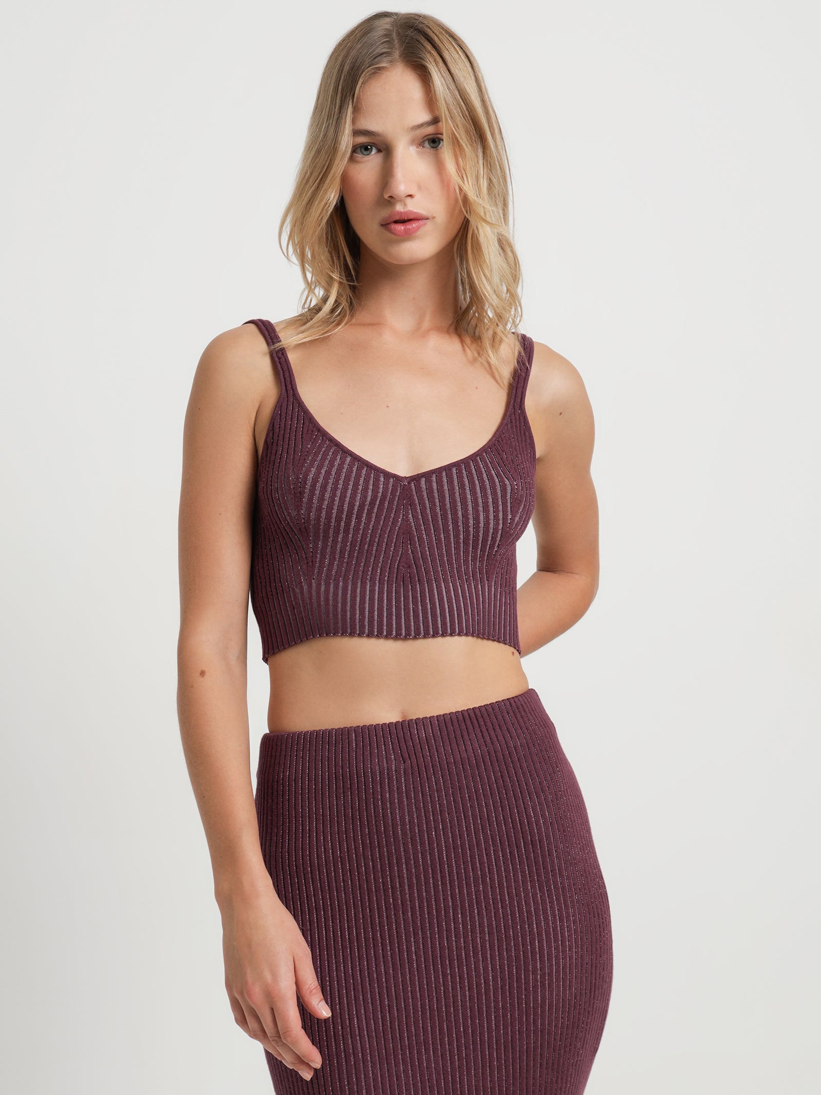 Olivia Knit Cami in Wine