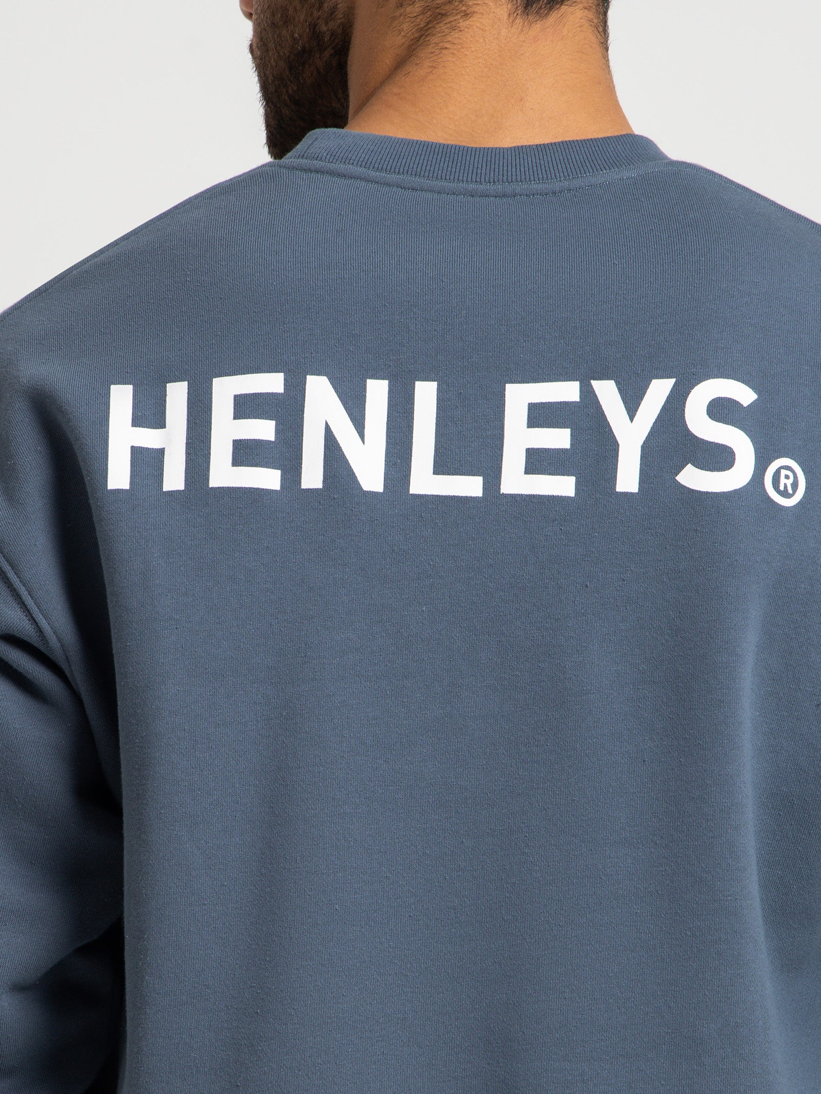 Classic Logo Crew Sweater in Blueberry