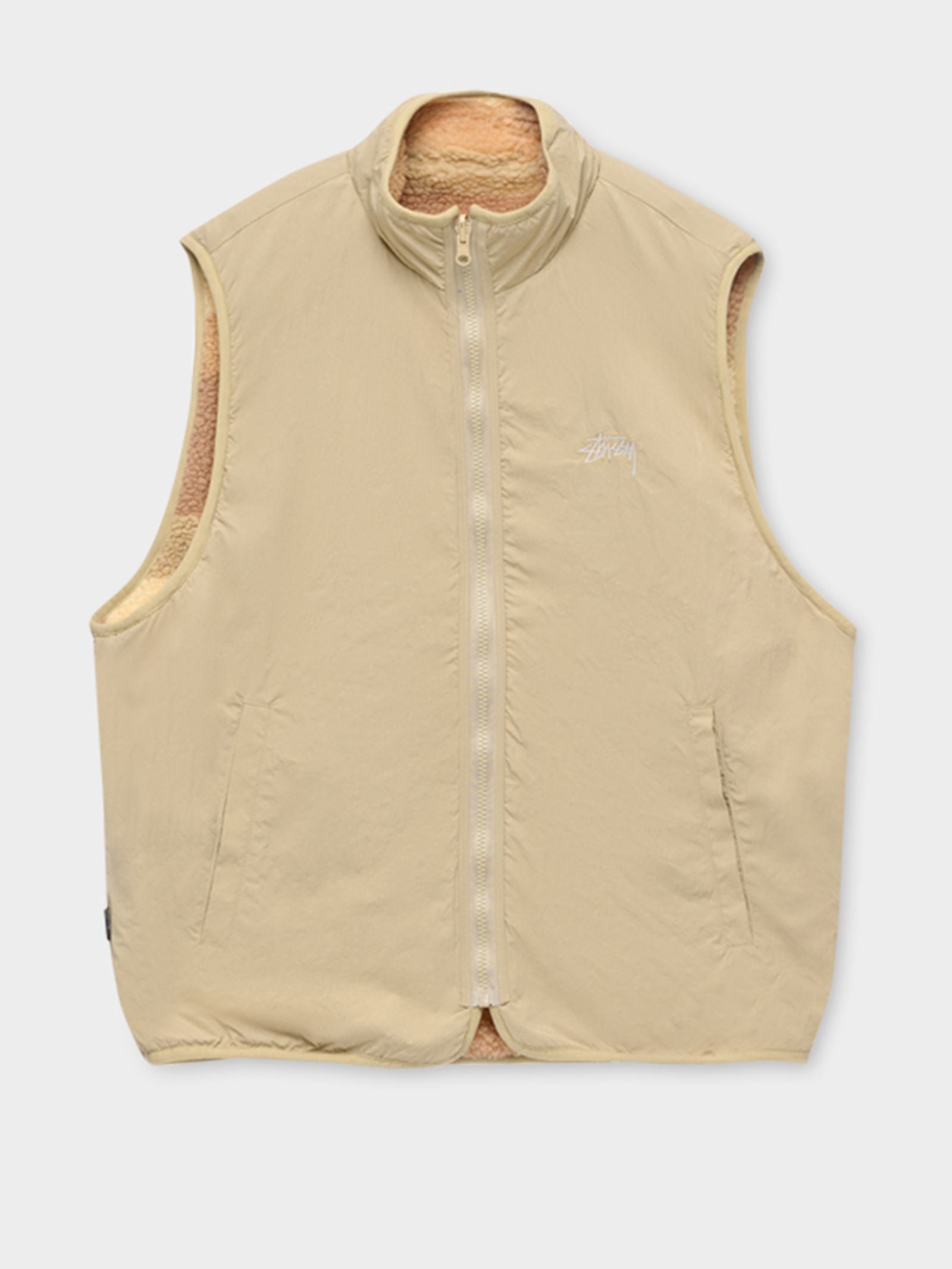 Reversible Square Jacquard Sherpa Vest