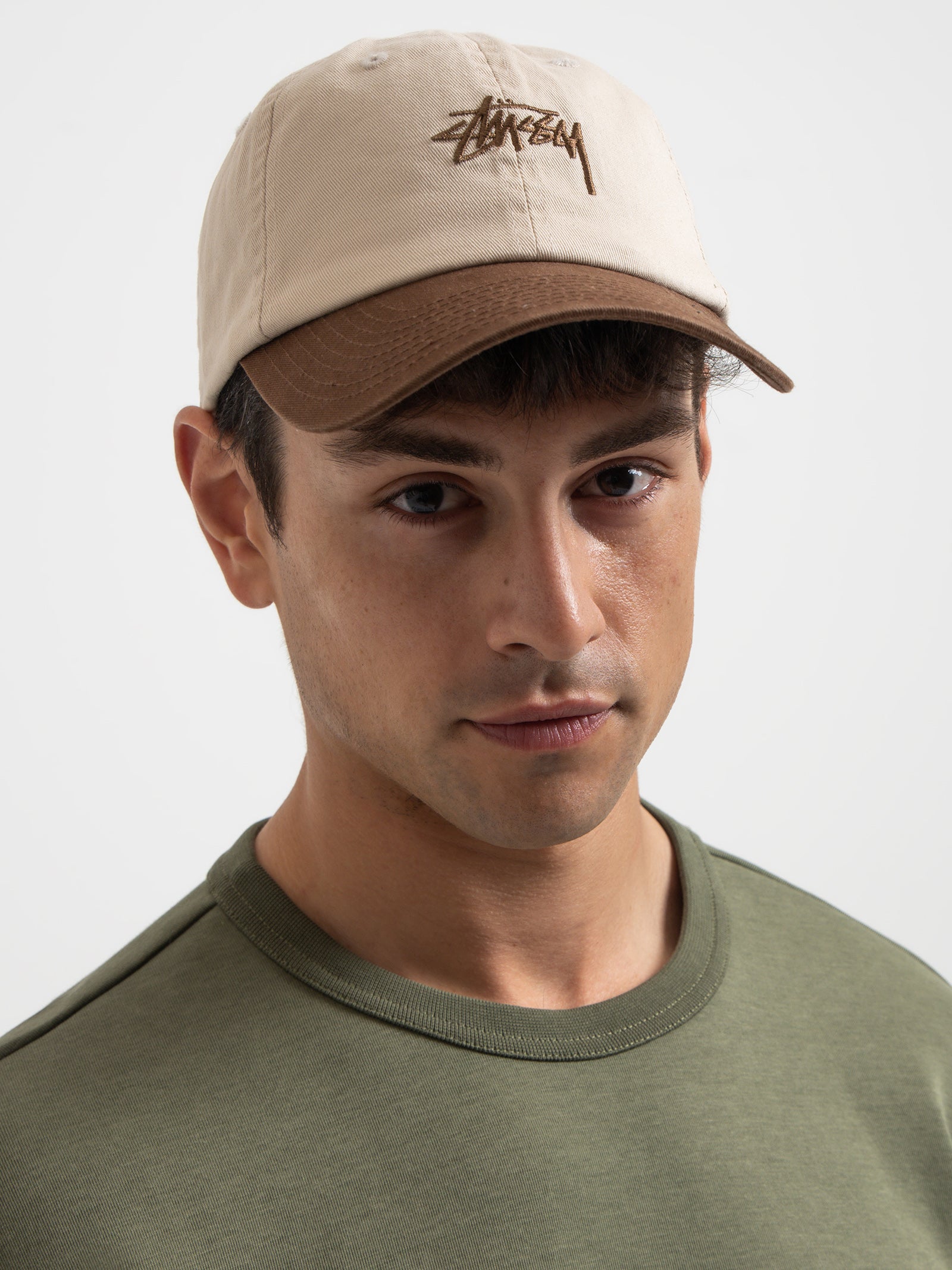 Stock Low Pro Cap in Natural Tan & Brown