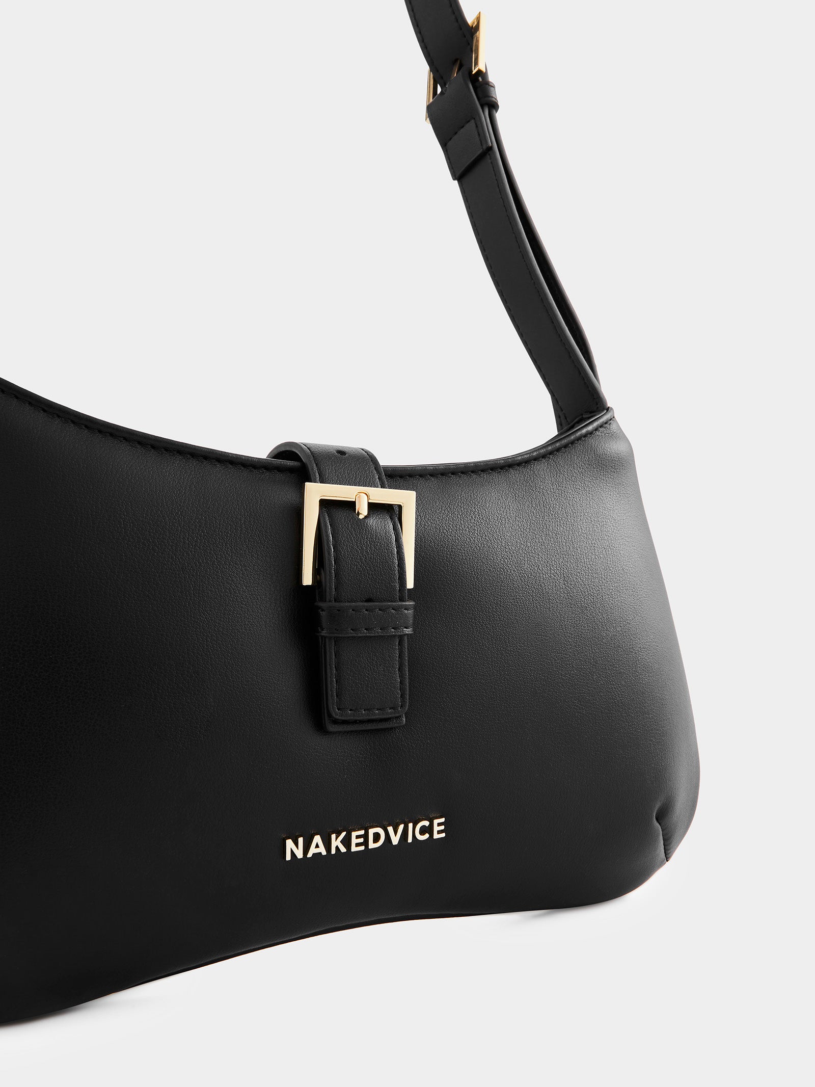 The Celia Shoulder Bag in Black & Gold