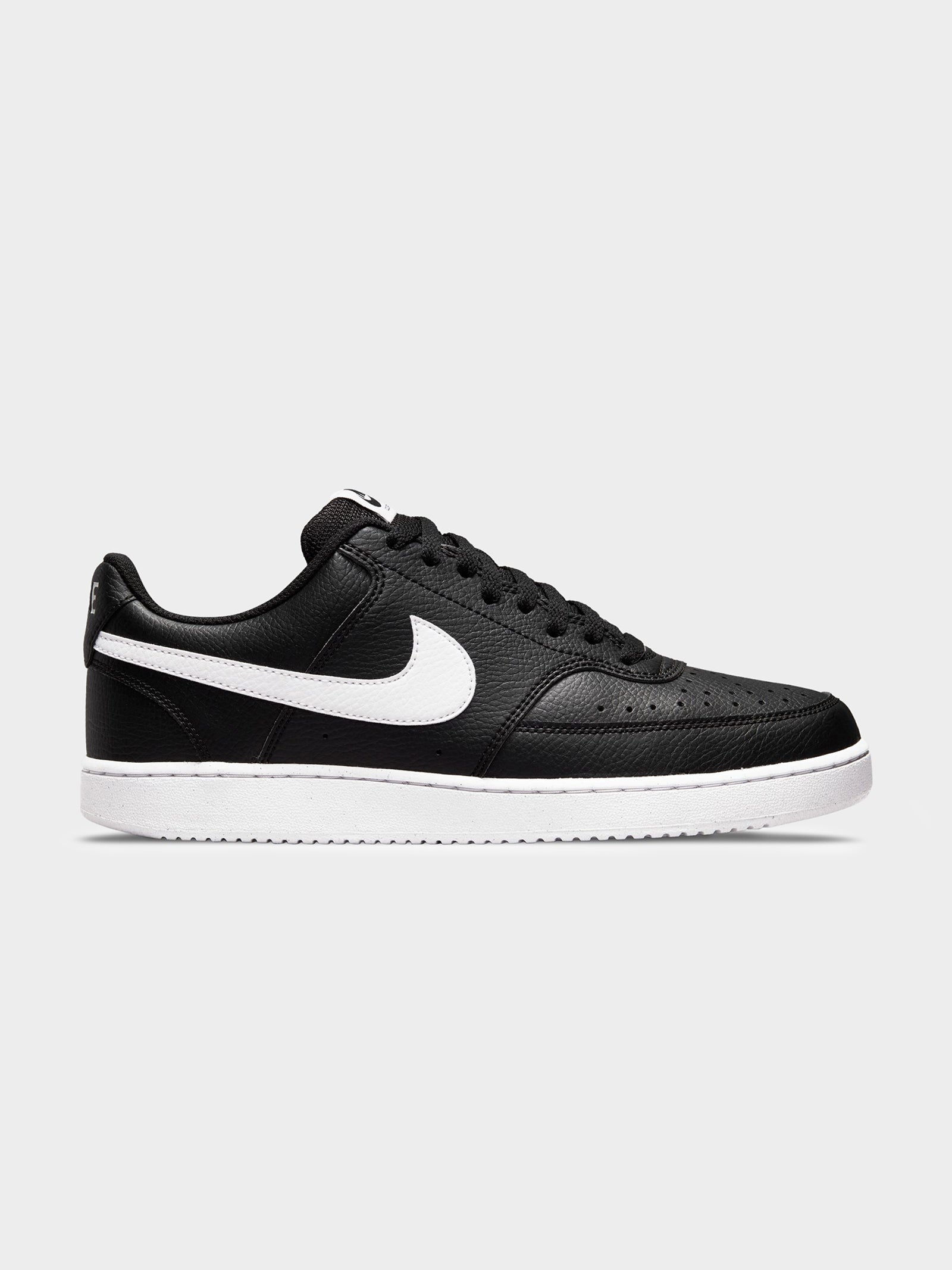 Mens Court Vision Low Sneakers in Black & White