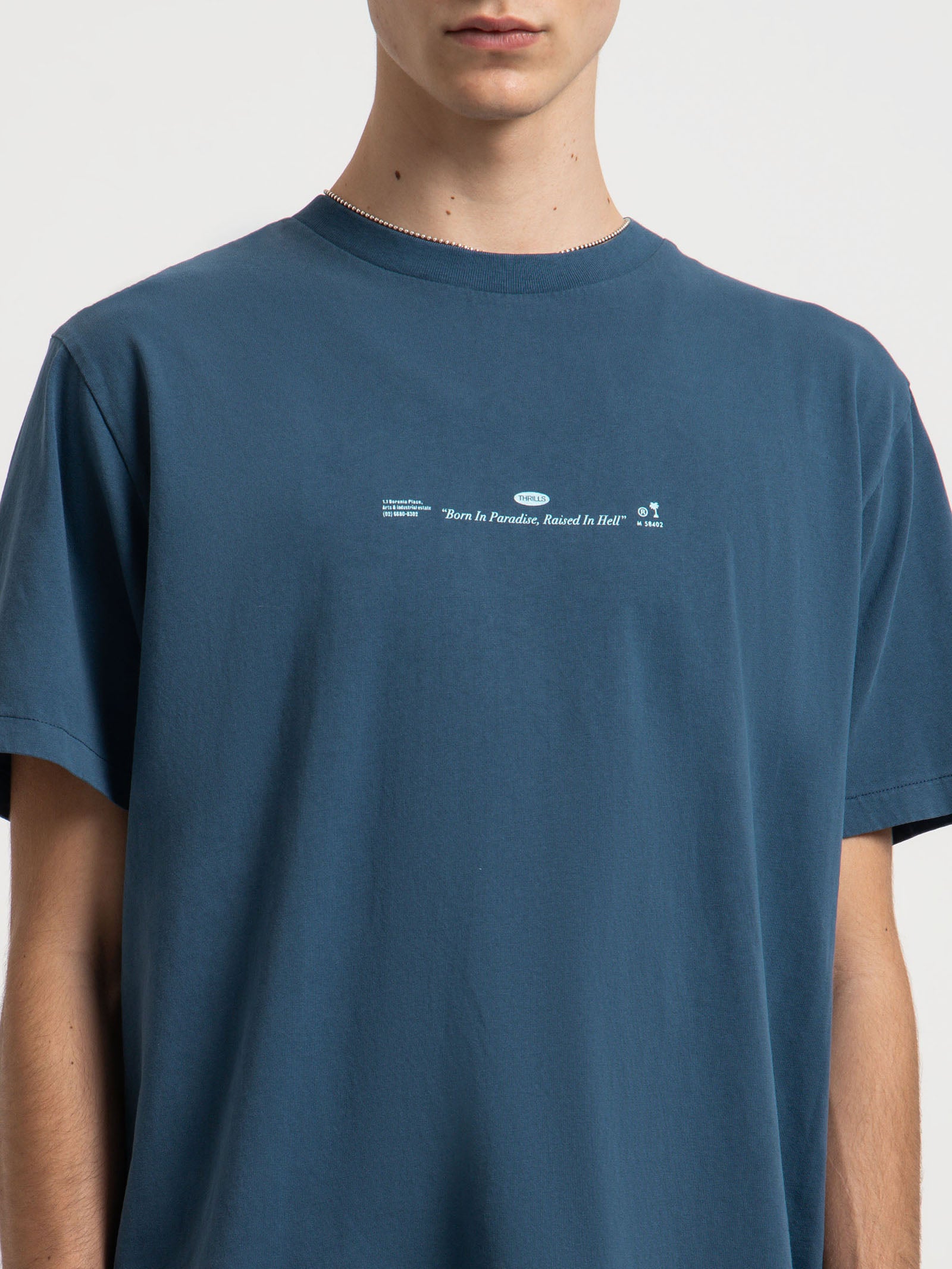 Natural Cooperation Merch Fit T-Shirt in Teal