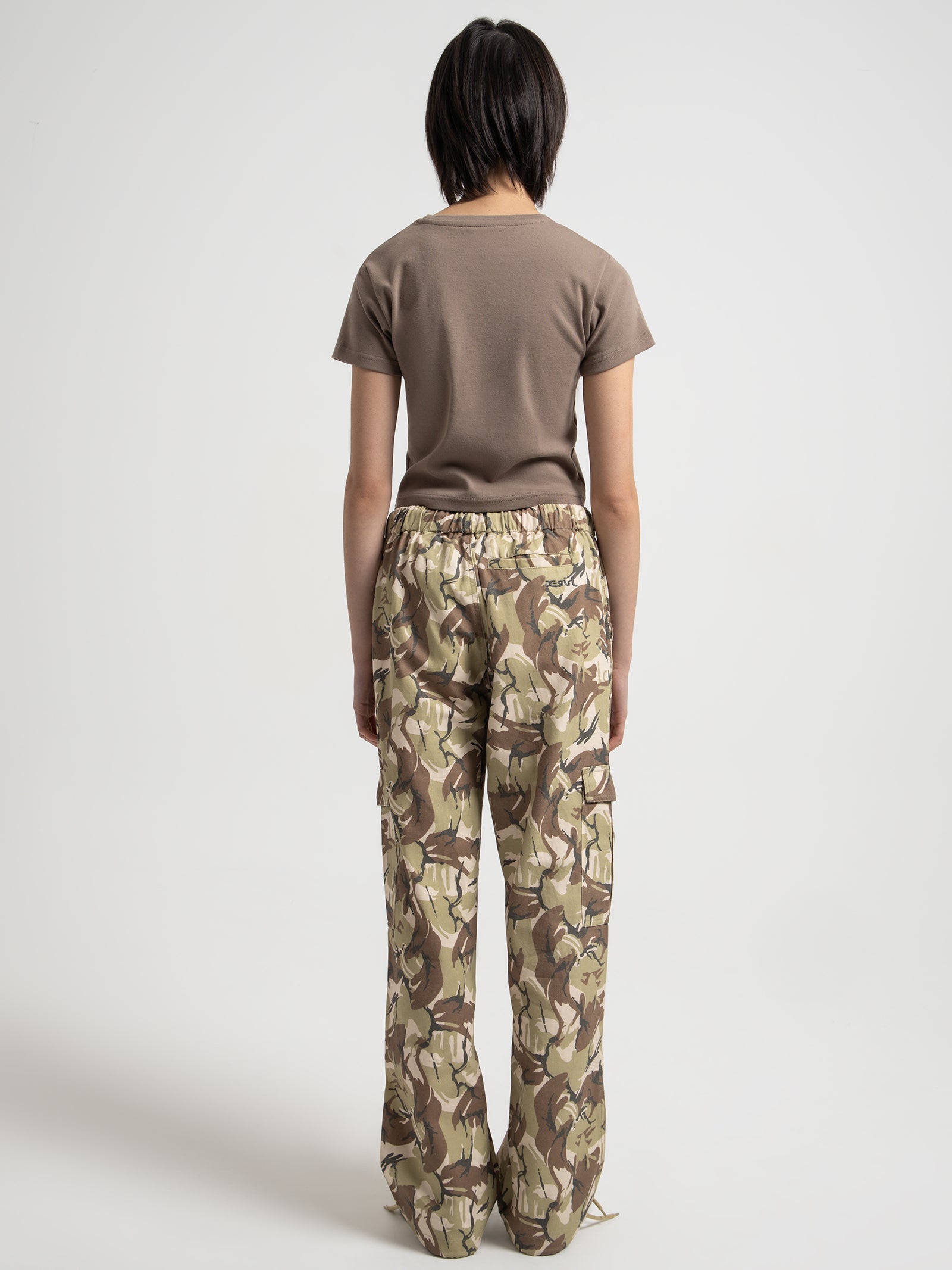 Camo Cargo Pants in Beige