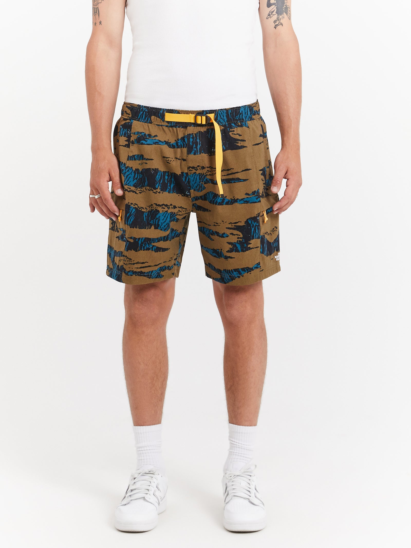 Class V Belted Shorts in Military Olive Ravine Camo