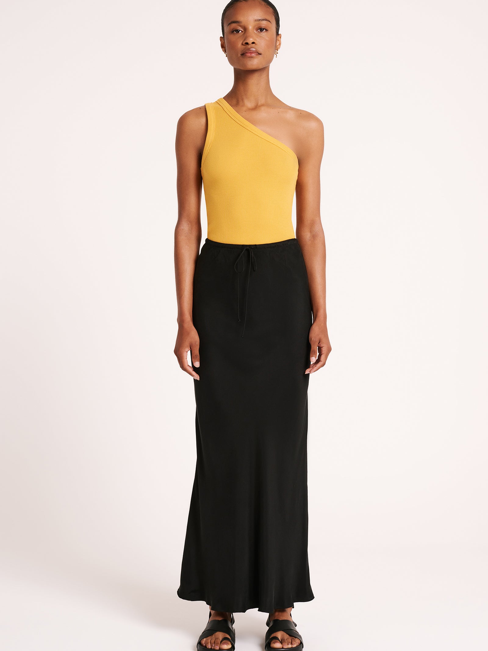 Lea Cupro Skirt in Black