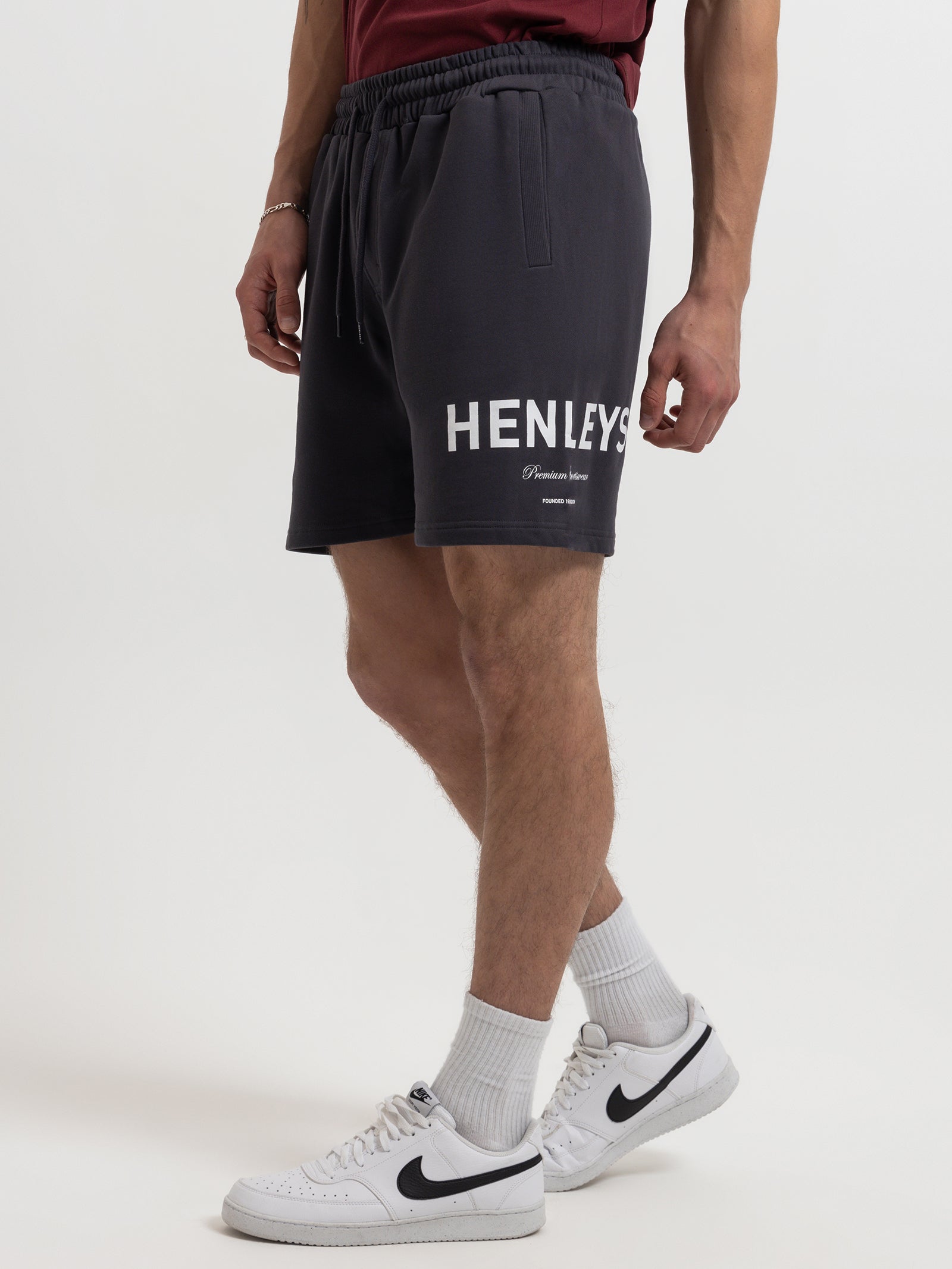 Contender Track Shorts in Coal