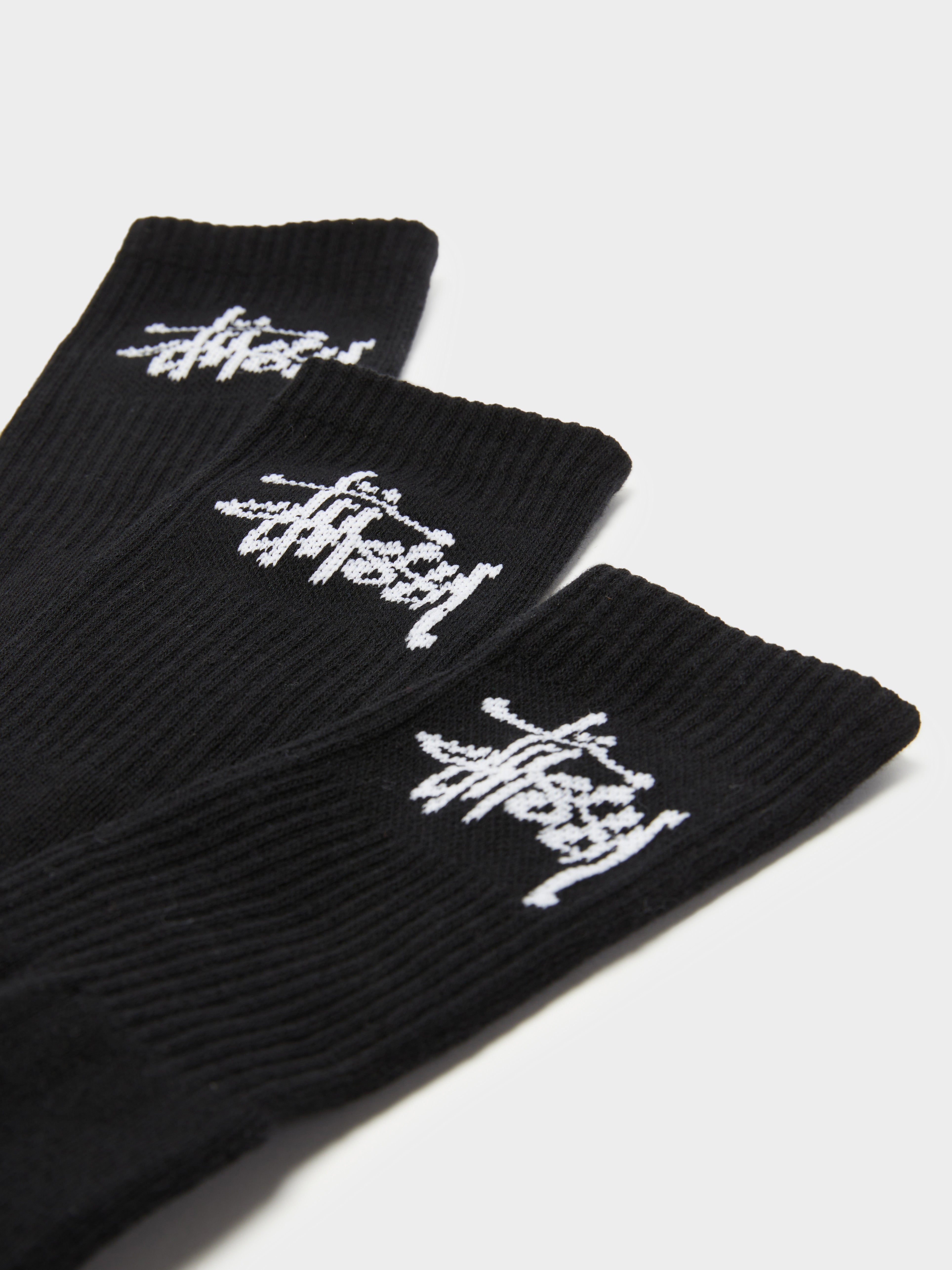 Mens Graffiti Crew Socks in Black