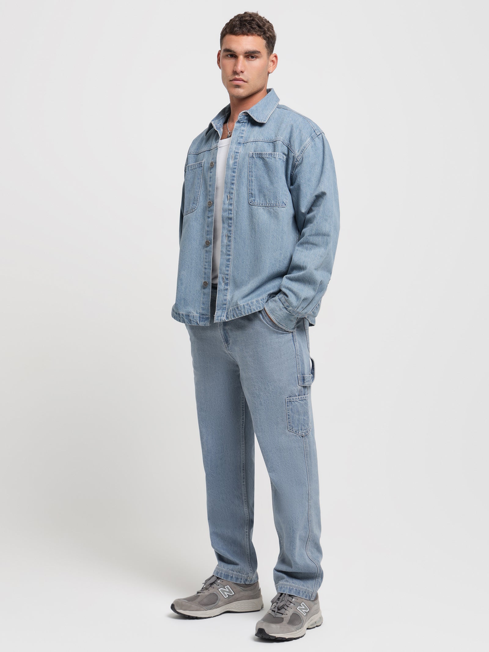 Outcast Relaxed Carpenter Jeans in Arctic Blue