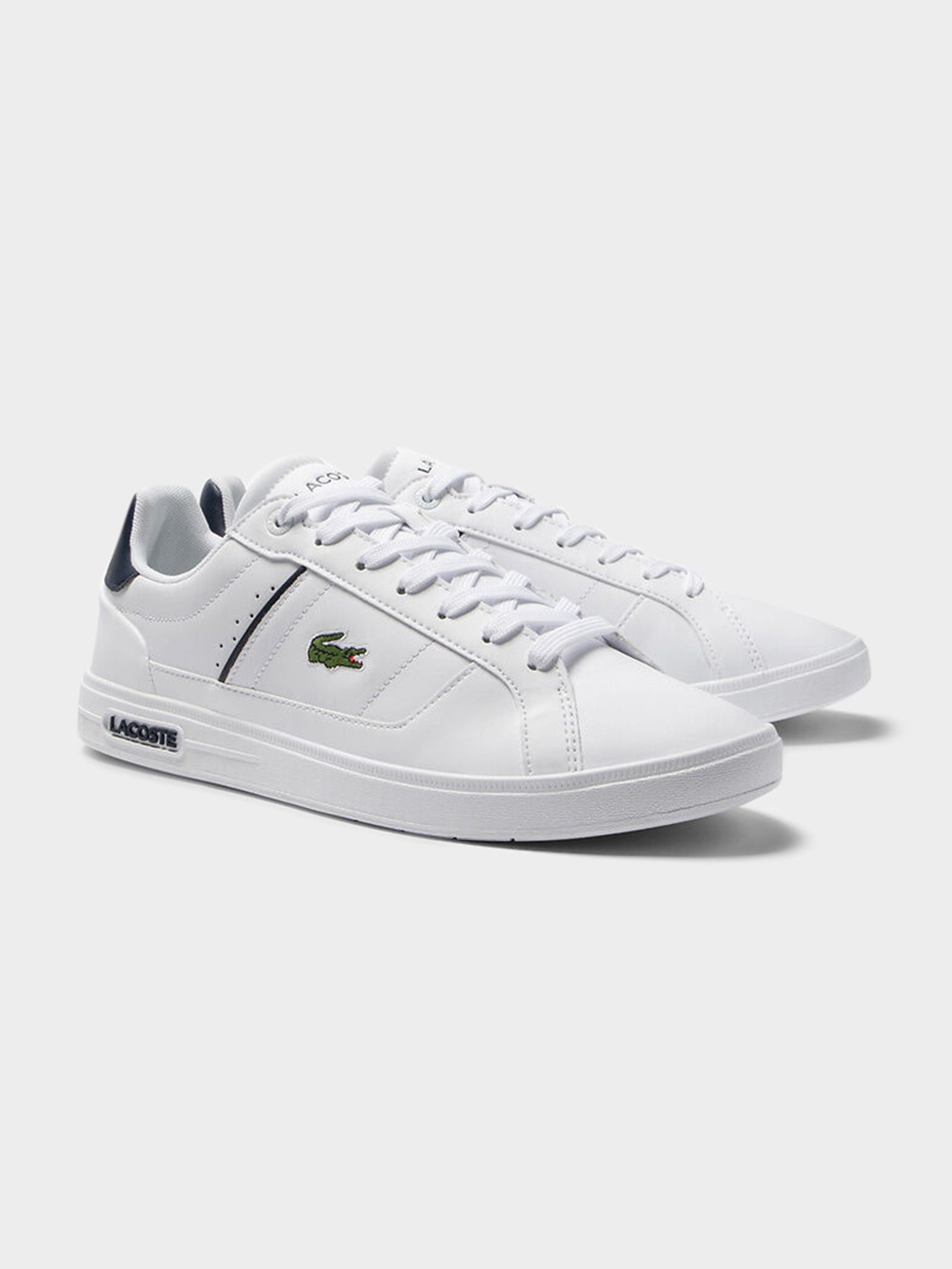 Mens Europa Pro Sneakers in White & Navy