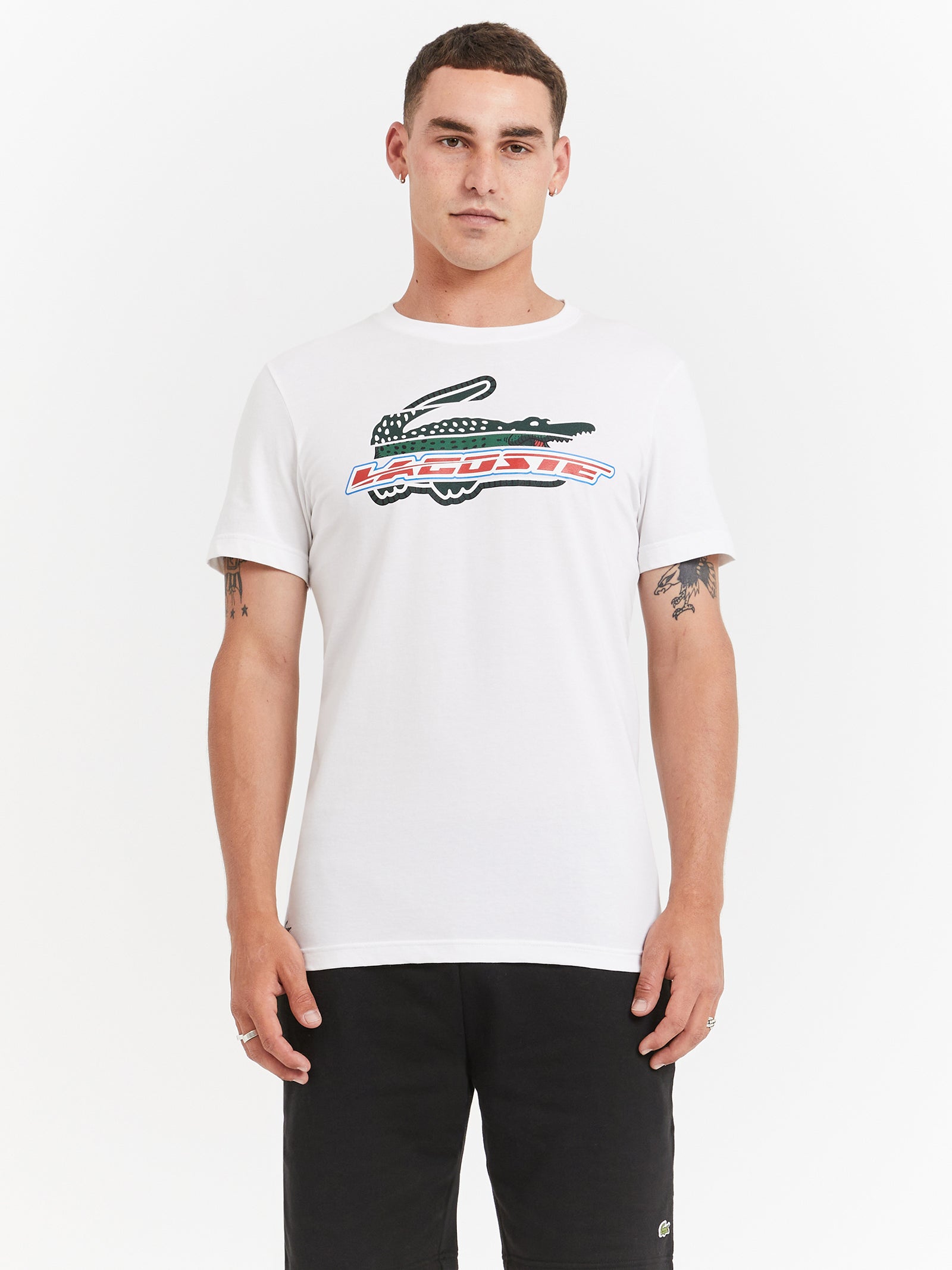 Logo Croc Tech Jersey T-Shirt in White