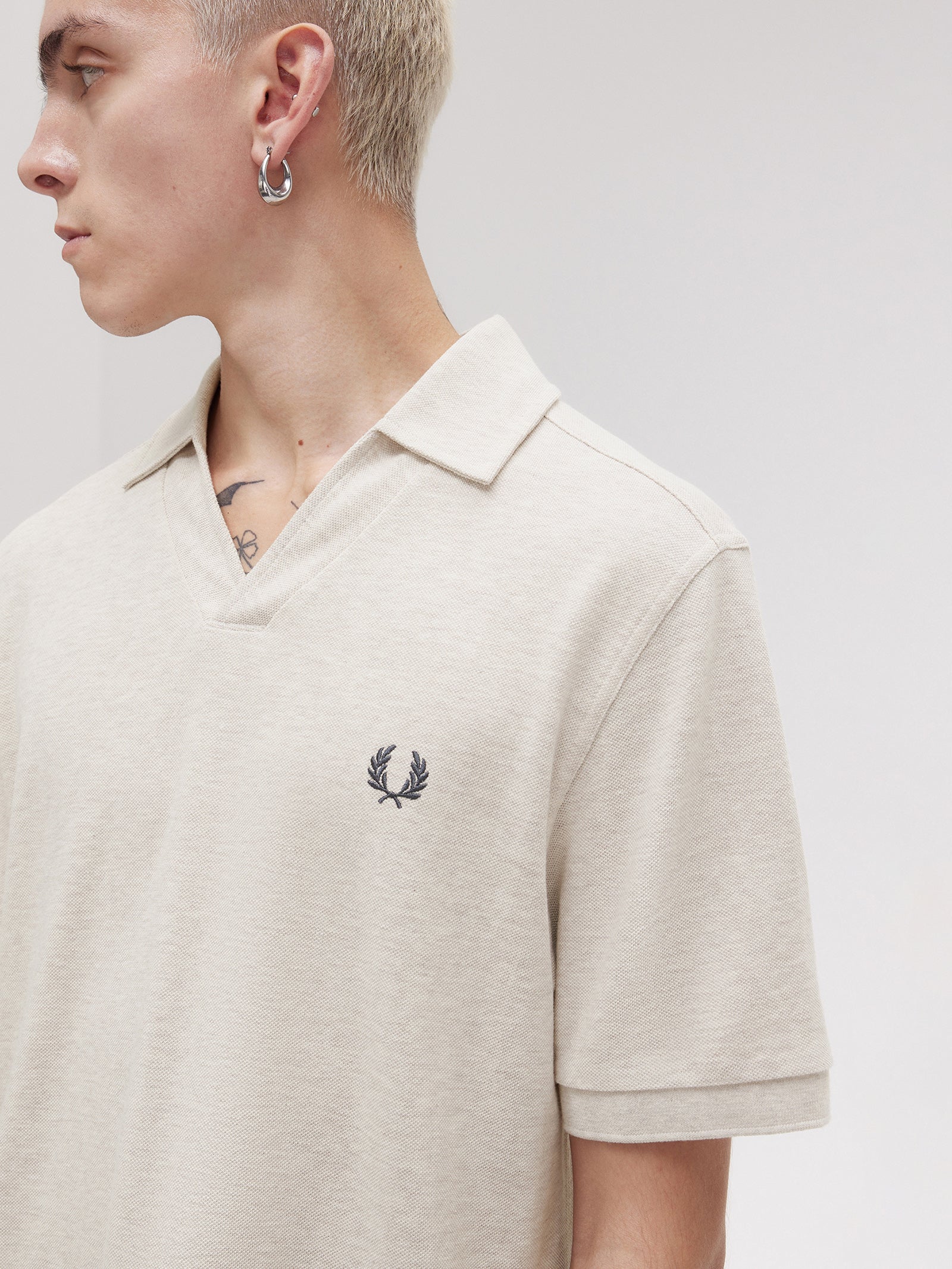 Open Collar Polo Shirt