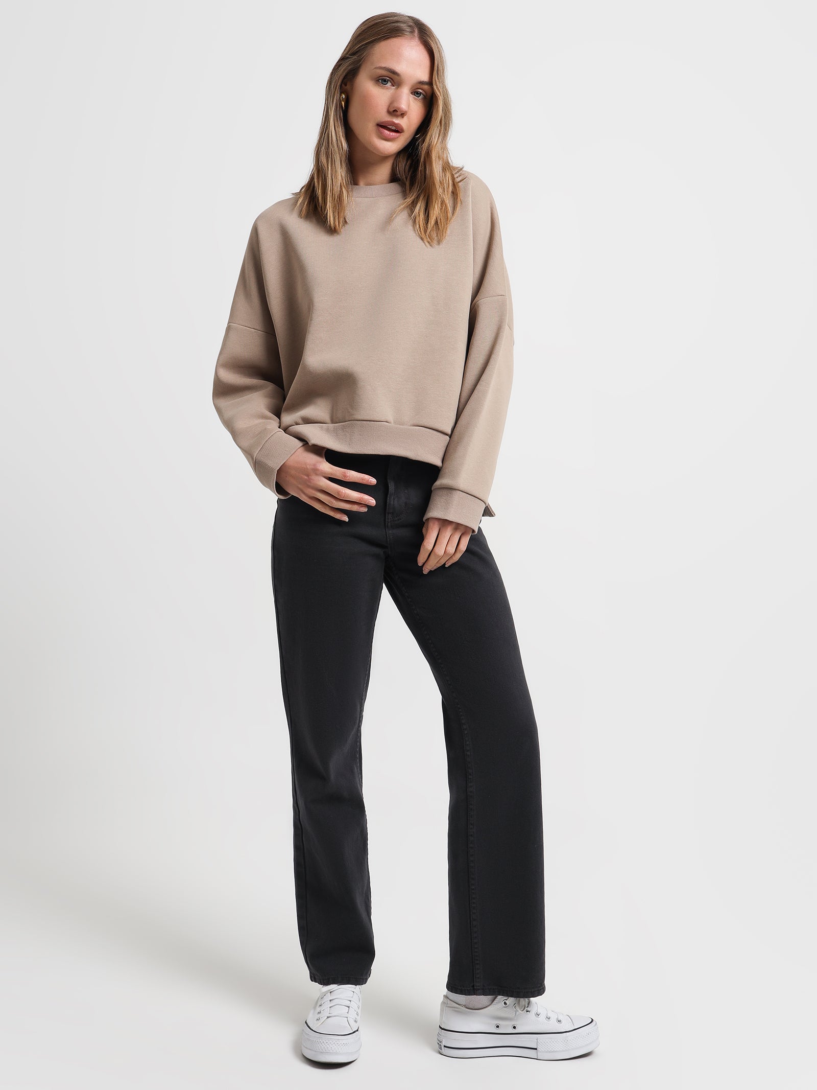 Carter Classic Oversized Sweater in Mocha